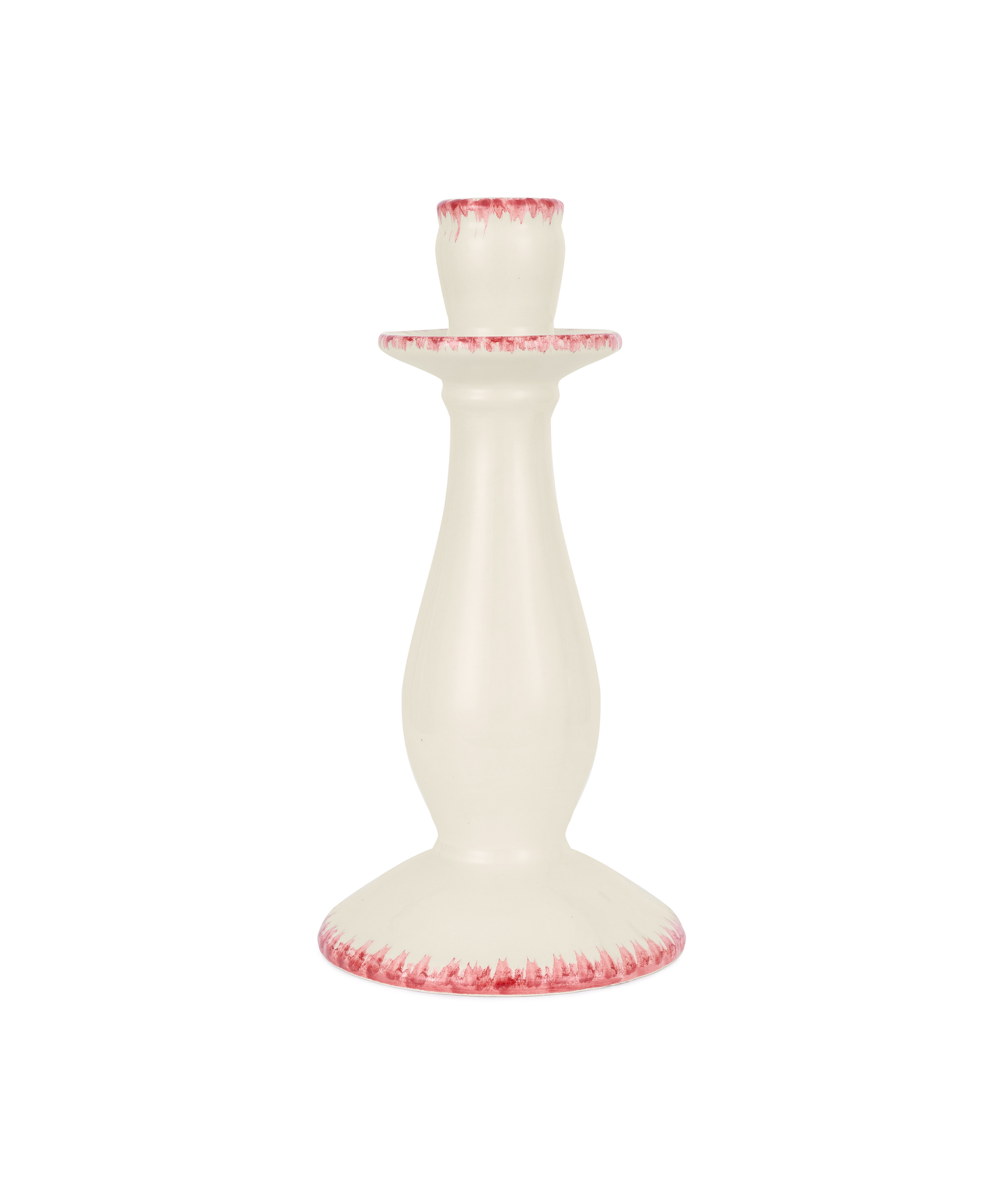 Rebecca Udall Daisy Candlestick, Raspberry, White Background