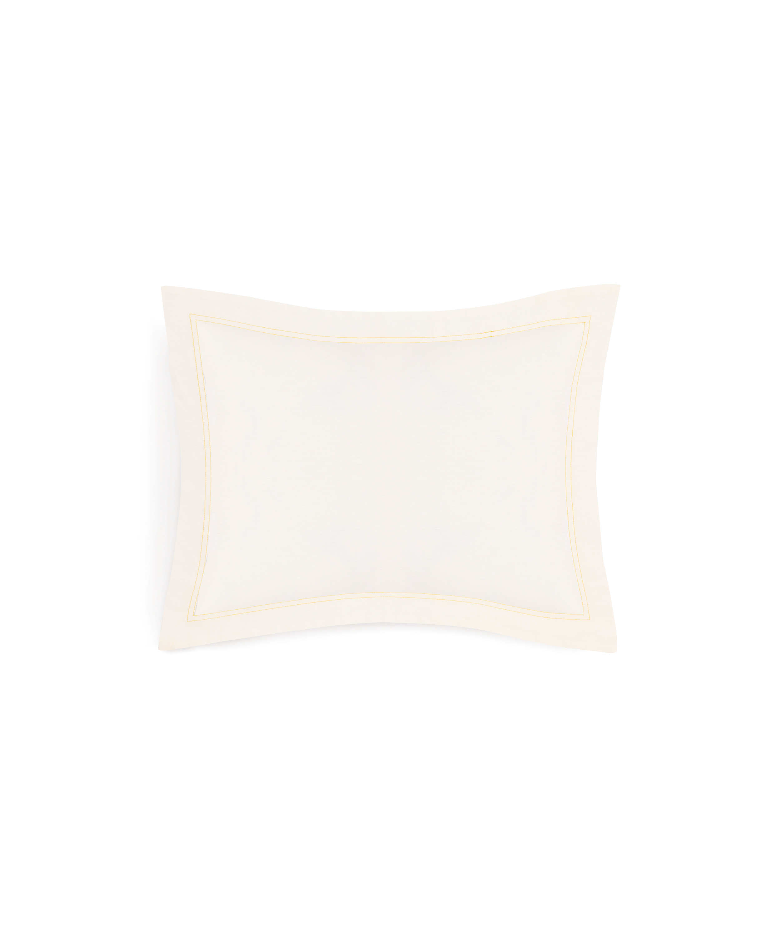 Rebecca Udall, Darcy Linen Boudoir Pillowcase, White with Straw Stitch Front