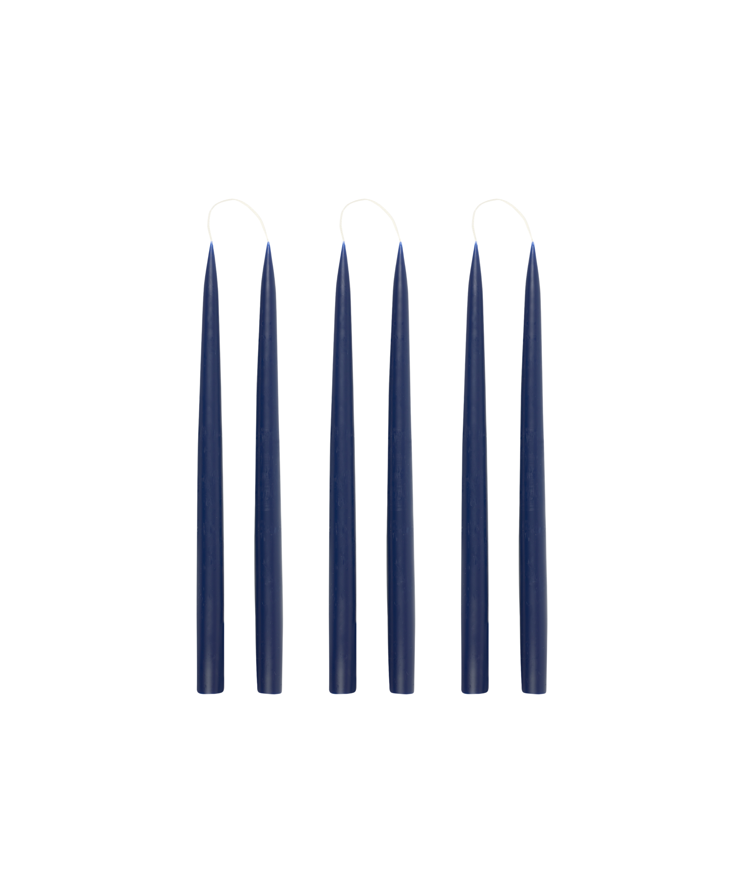 Rebecca Udall Set of 6 Danish Taper Candles, Blue