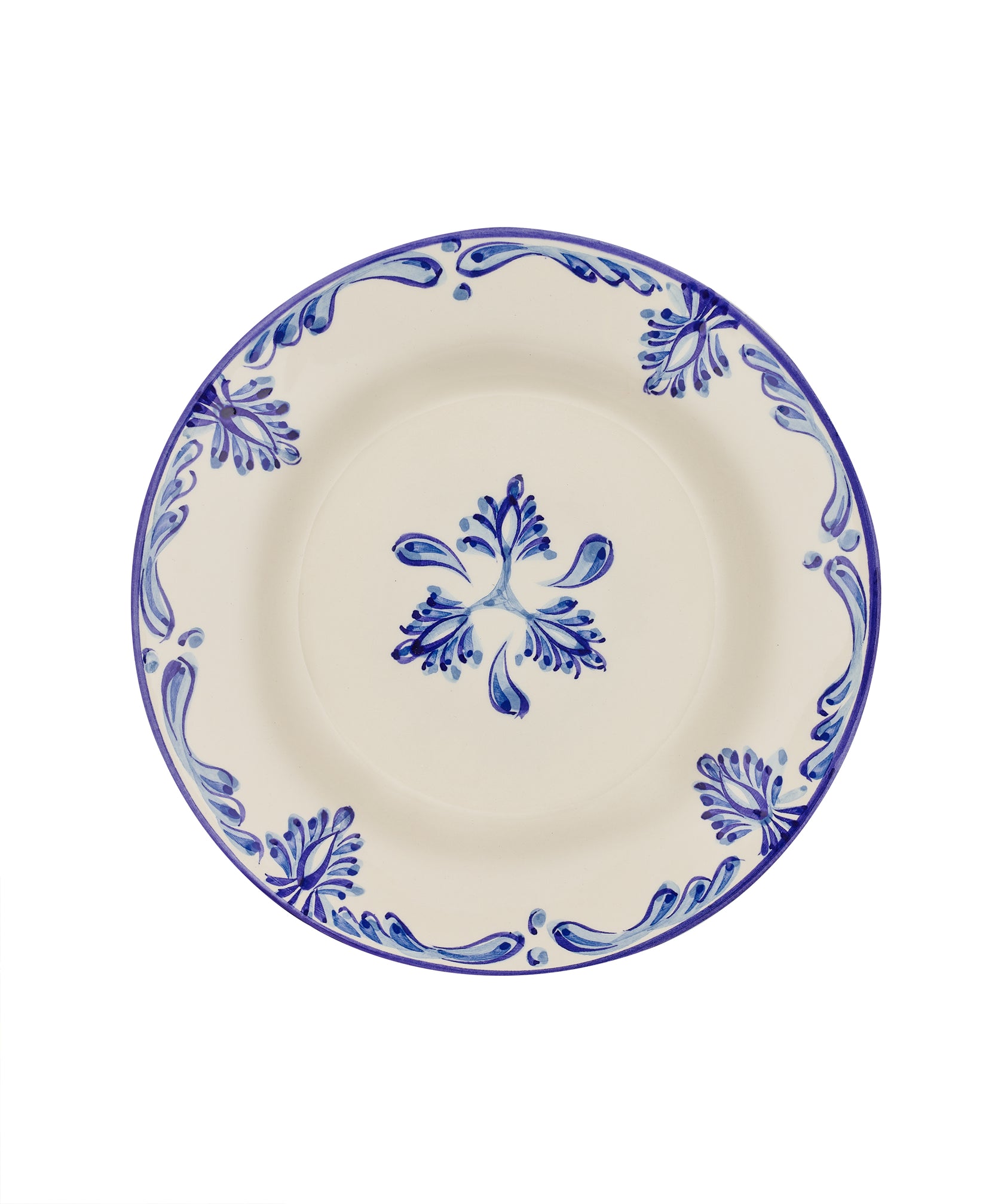 Rebecca Udall Eleanor Dessert Plate, Blue Floral Design