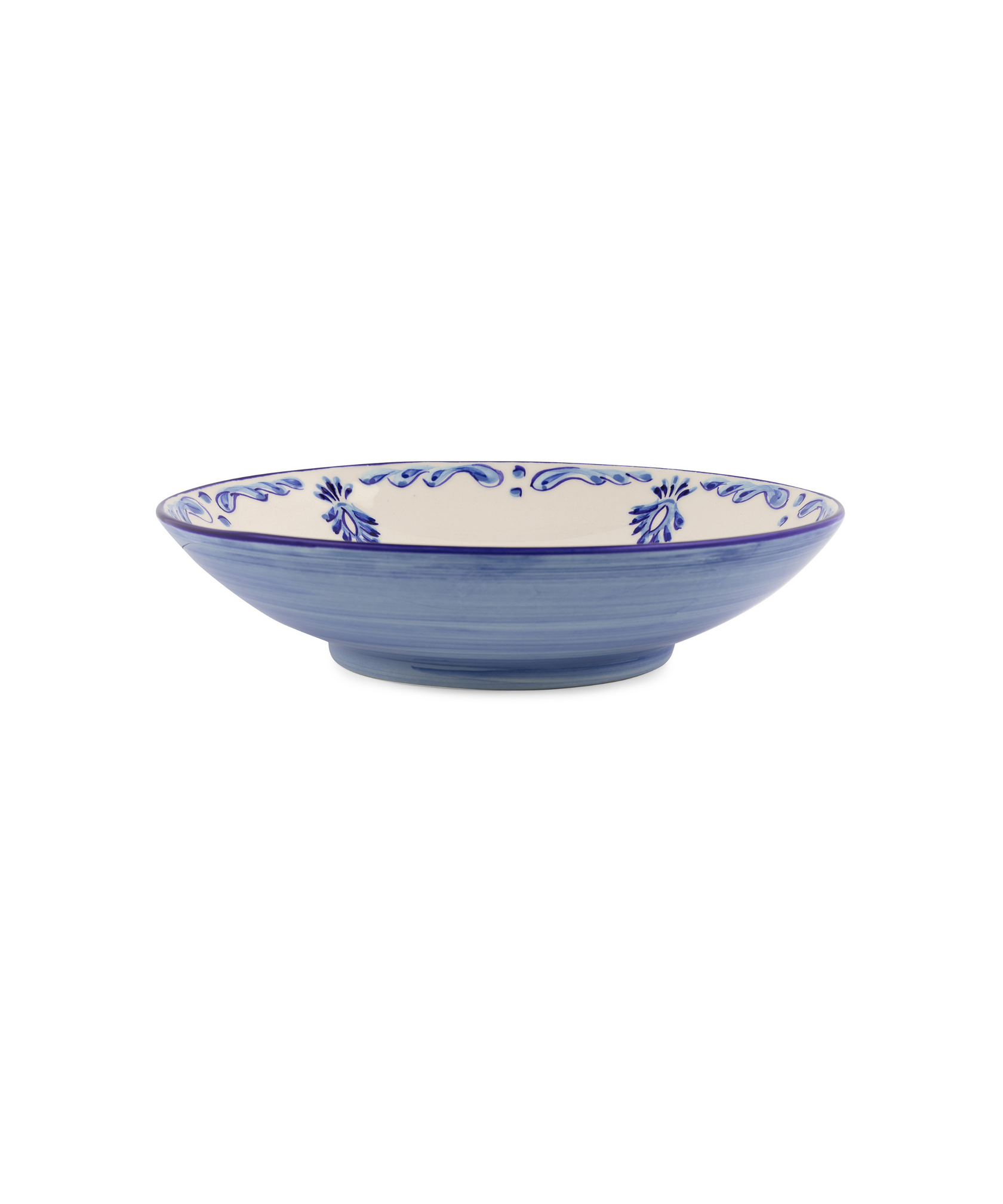 Rebecca Udall Eleanor Serving Bowl, Blue, Lifestyle, white background, detail