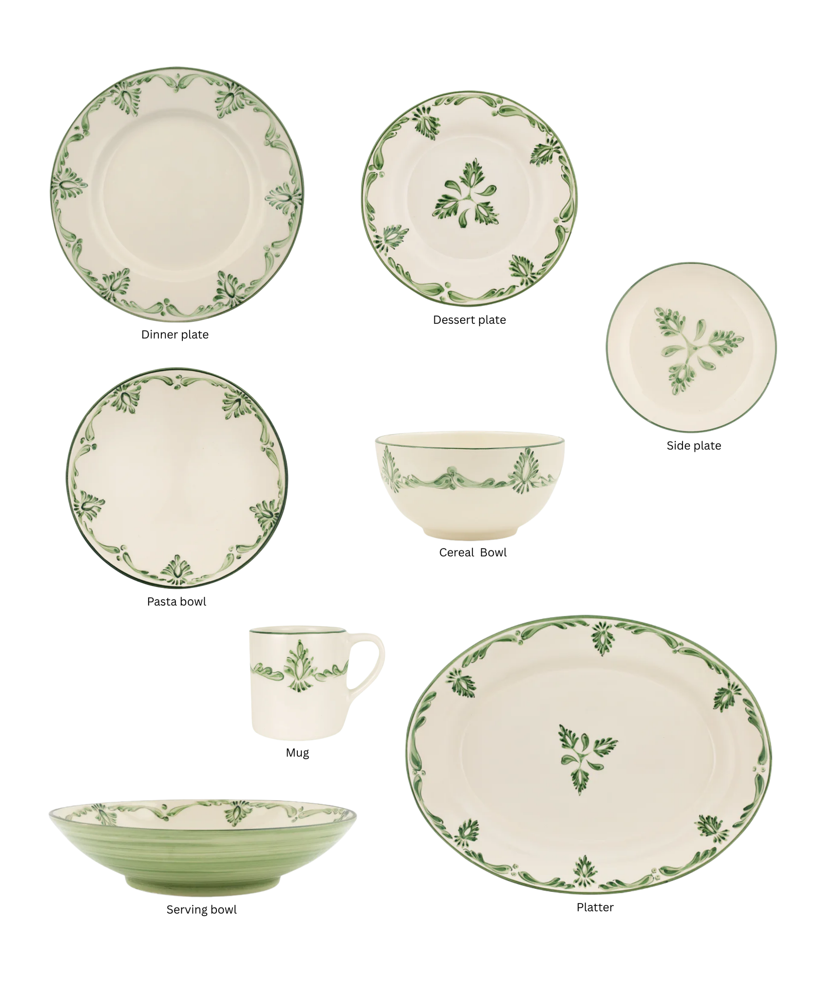 Eleanor Crockery, Forest Green