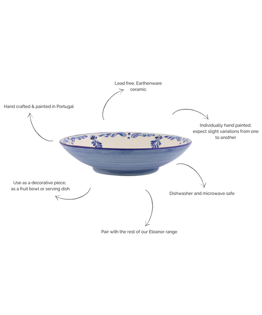 Eleanor Serving Bowl, Blue