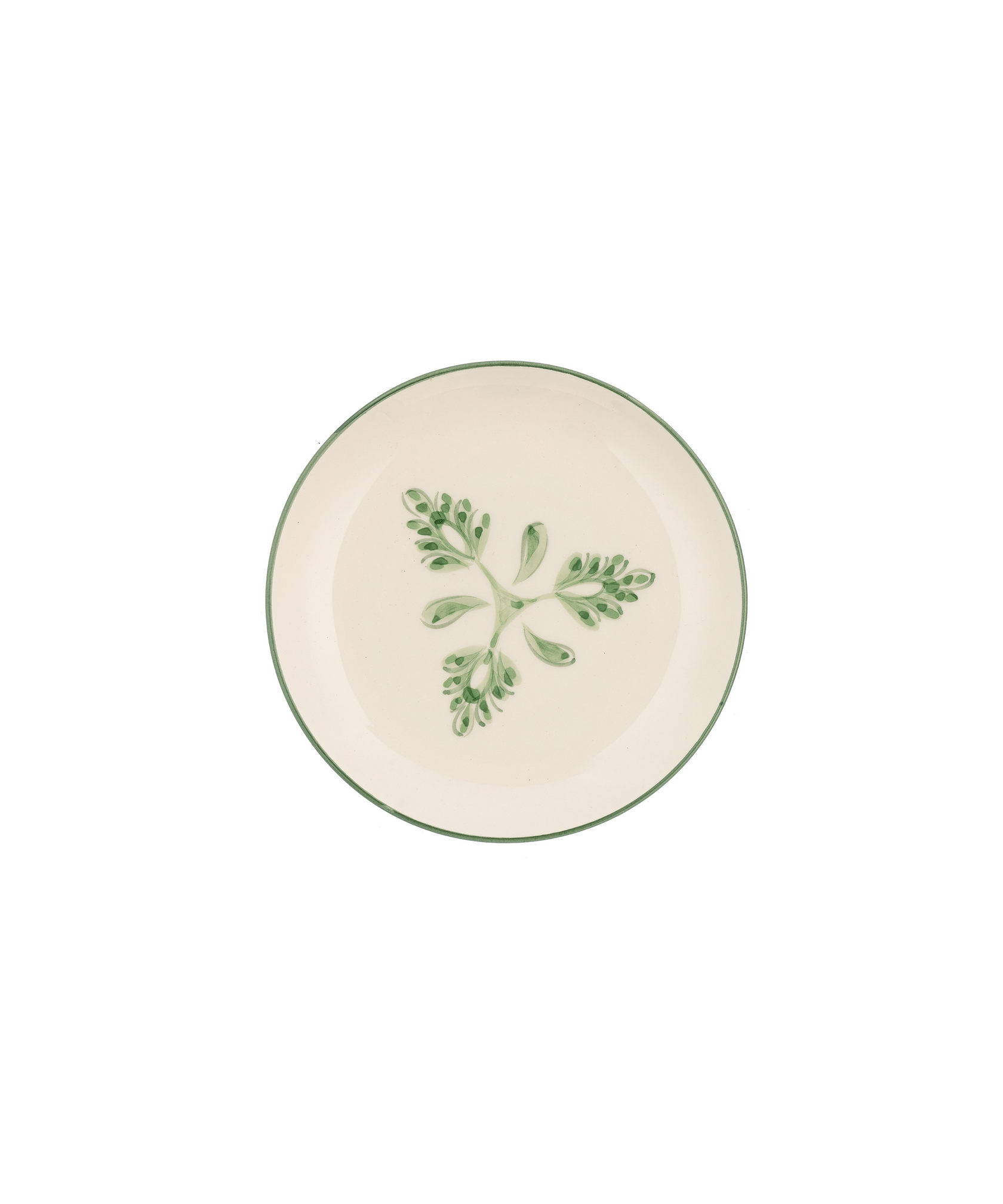Rebecca Udall Eleanor Side Plate, Forest Green, White Background