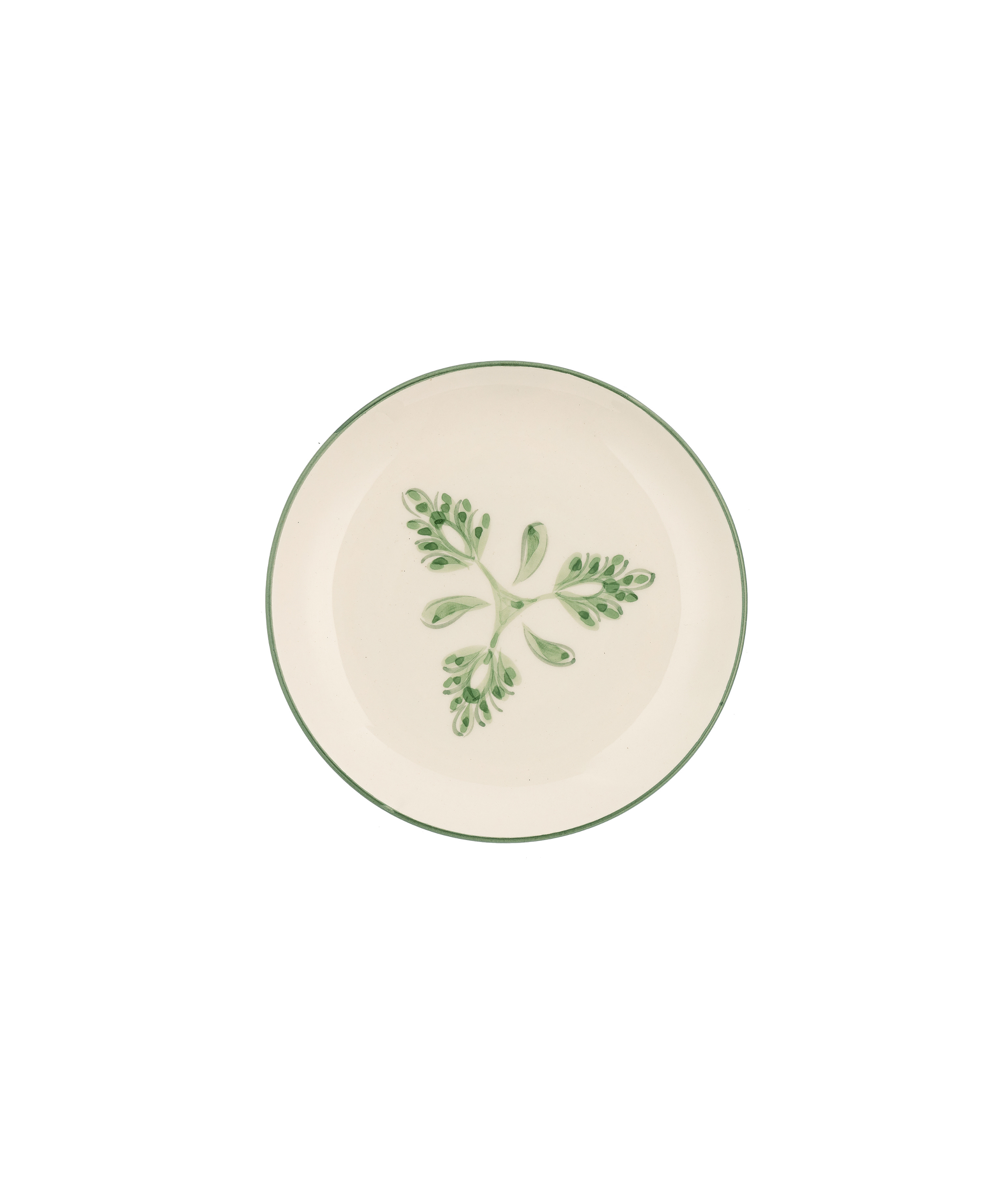Rebecca Udall Eleanor Side Plate, Forest Green, White Background