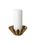 Esme Pillar Candleholder, Brass