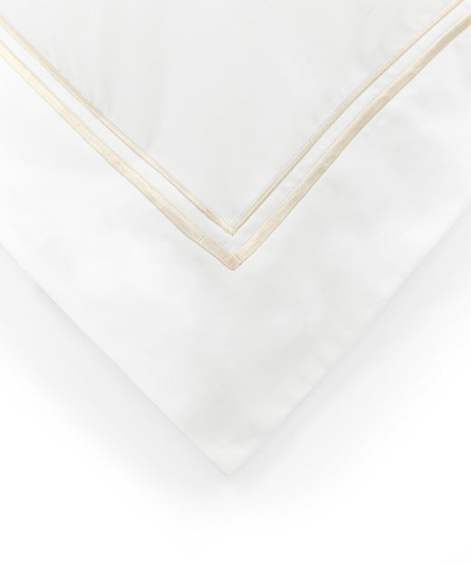 Pair of Evora Double Row Corded Pillowcases, Buttermilk