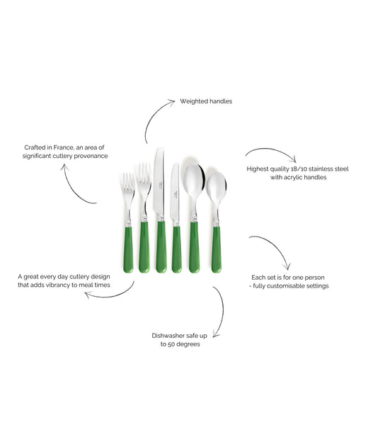 Classic Cutlery Collection, Fern Green