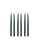 Rebecca Udall Set of 6 35cm Danish Taper Candles, Forest Pine Green