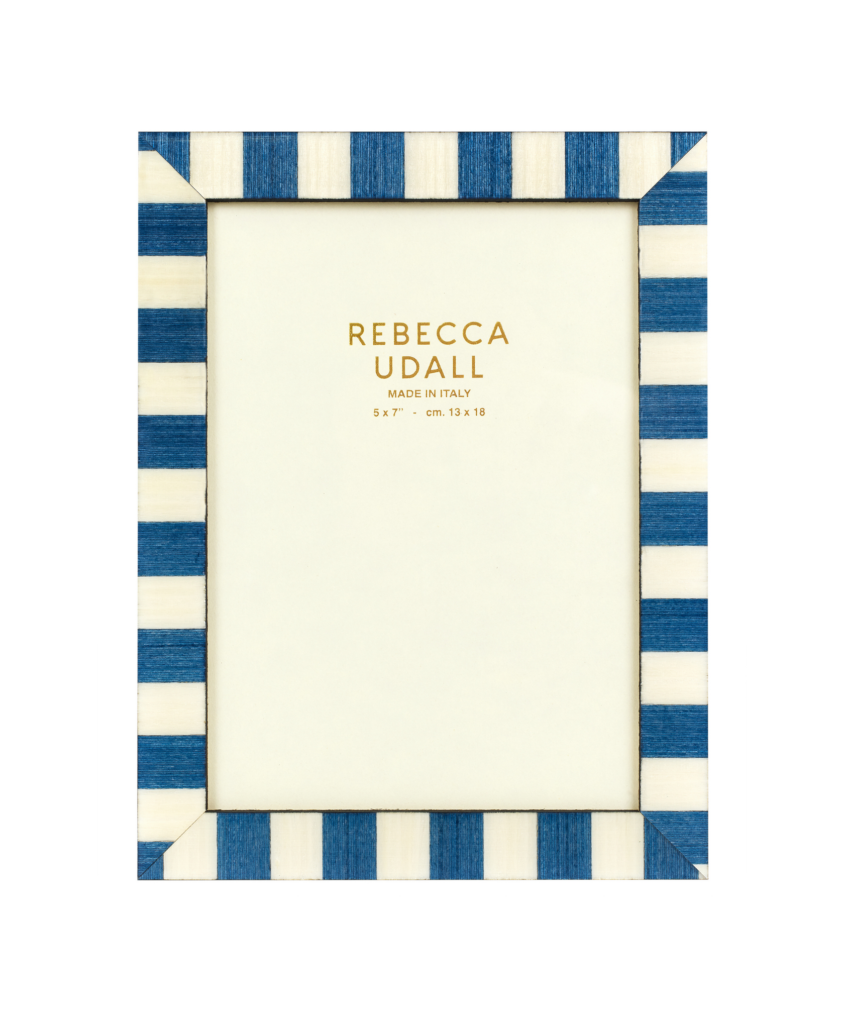 Navy Stripe Bianca Heritage Italian Wooden Photo Frame, Rebecca Udall