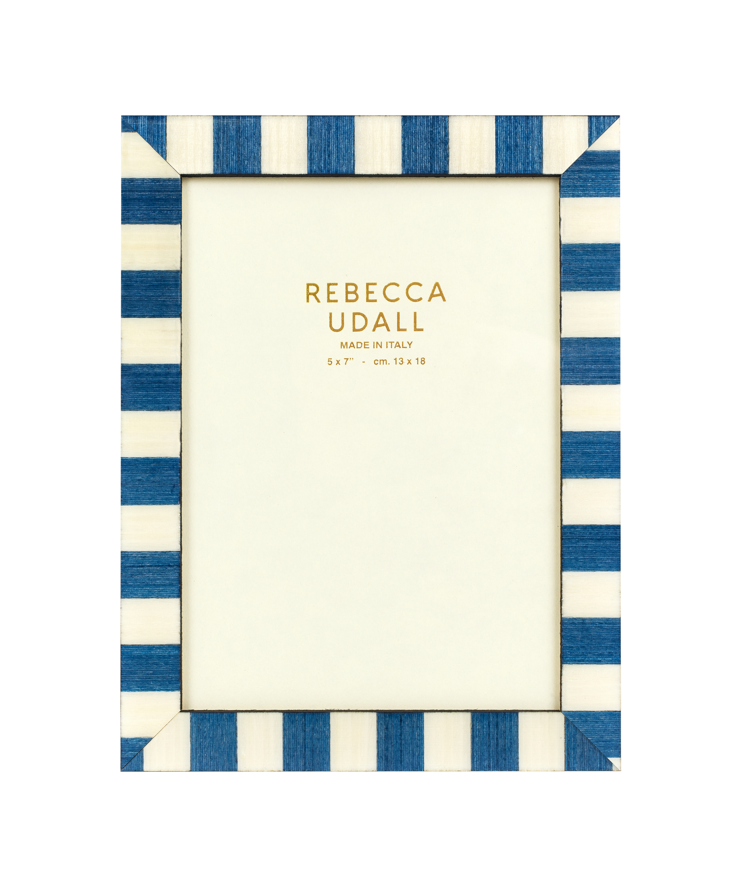 Navy Stripe Bianca Heritage Italian Wooden Photo Frame, Rebecca Udall