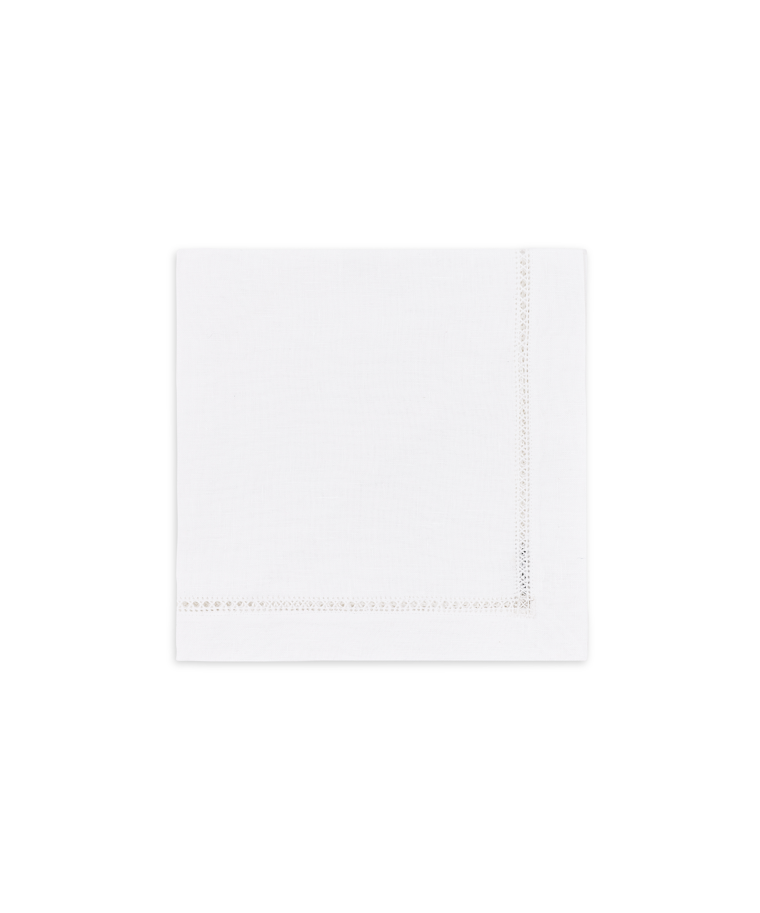 Rebecca Udall Georgiana Ladderstitch Linen Napkin, White, Cut Out