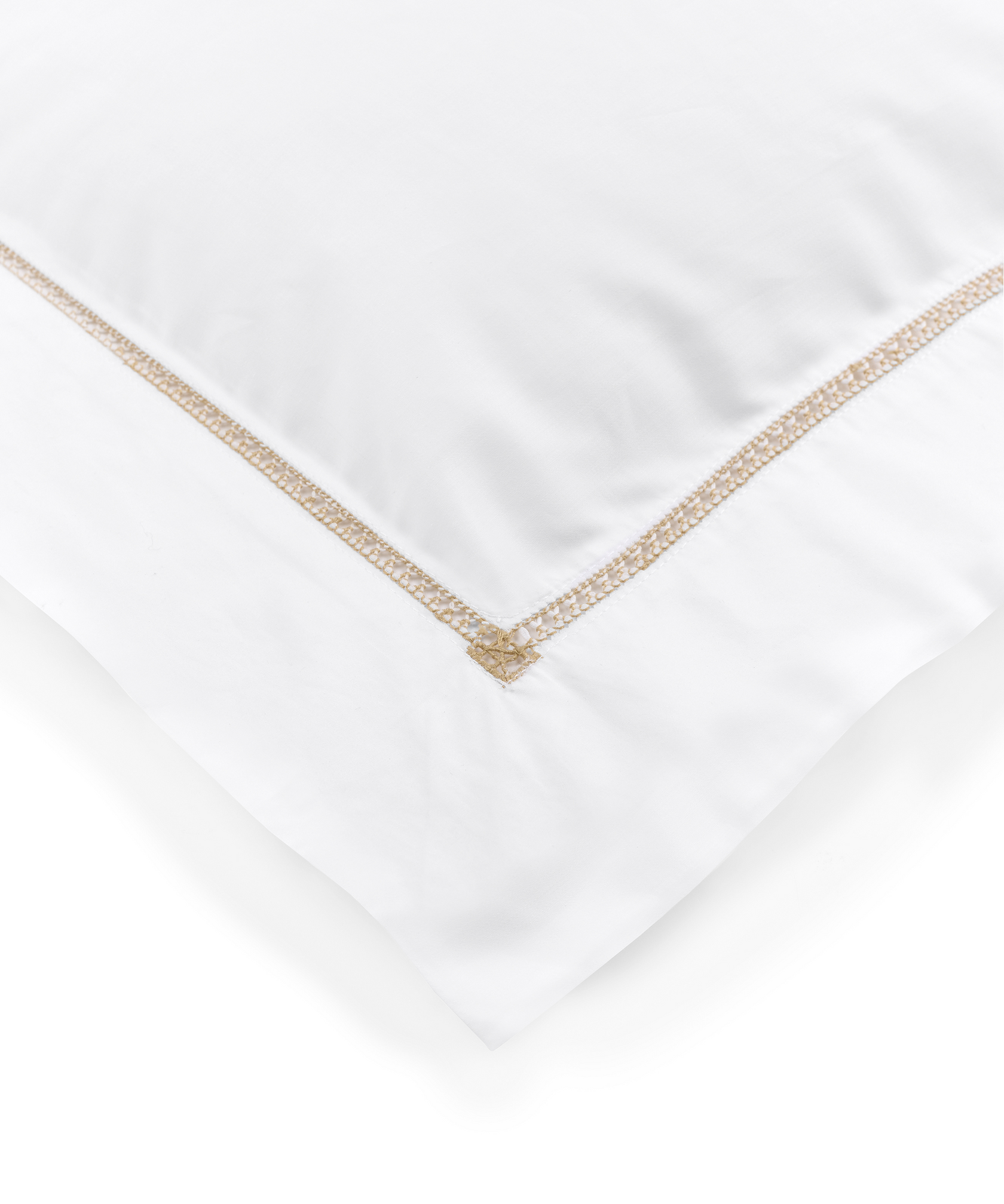Rebecca Udall Georgiana Ladderstitch Boudoir Pillowcase, Nougat, Detail