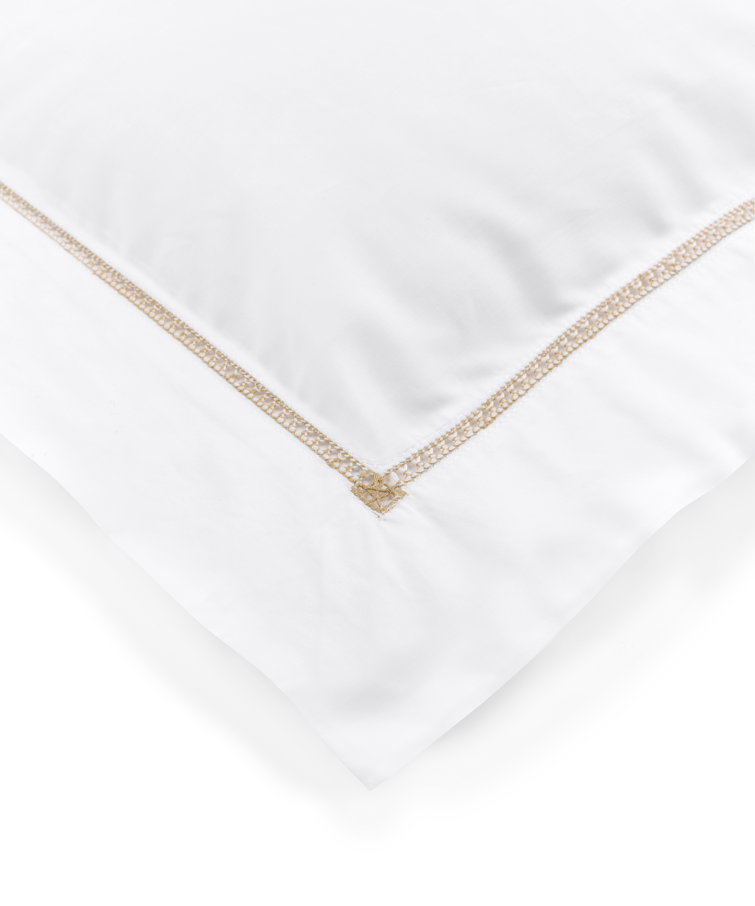 Rebecca Udall Georgiana Ladderstitch Boudoir Pillowcase, Nougat, Detail