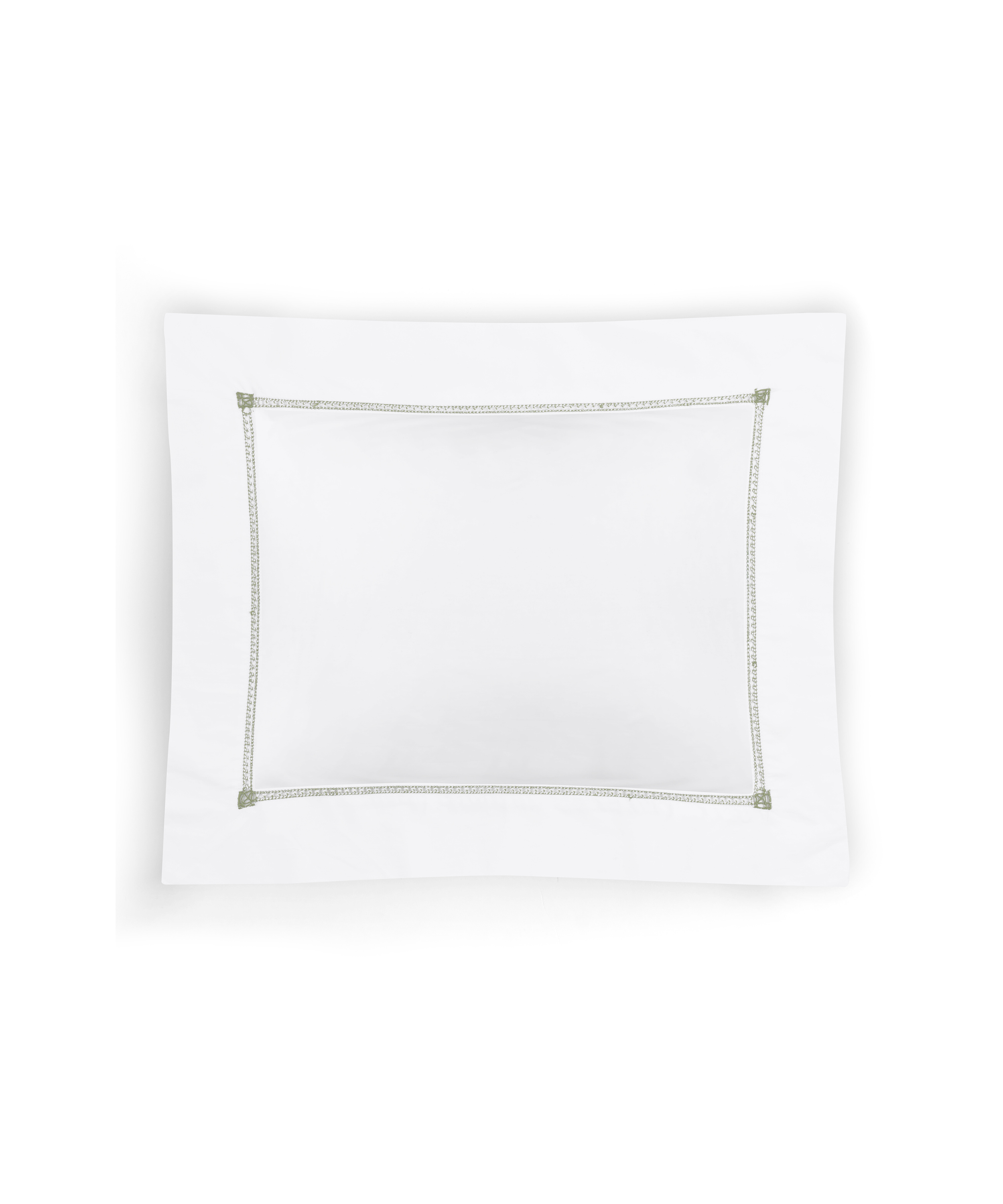Rebecca Udall Georgiana Ladderstitch Boudoir Pillowcase, Sage, Cut Out
