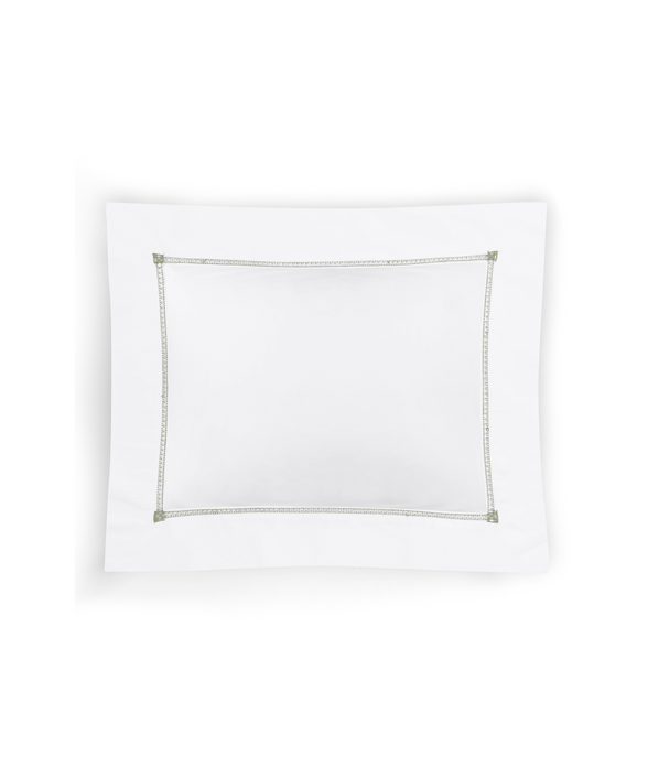 Rebecca Udall Georgiana Ladderstitch Boudoir Pillowcase, Sage, Cut Out