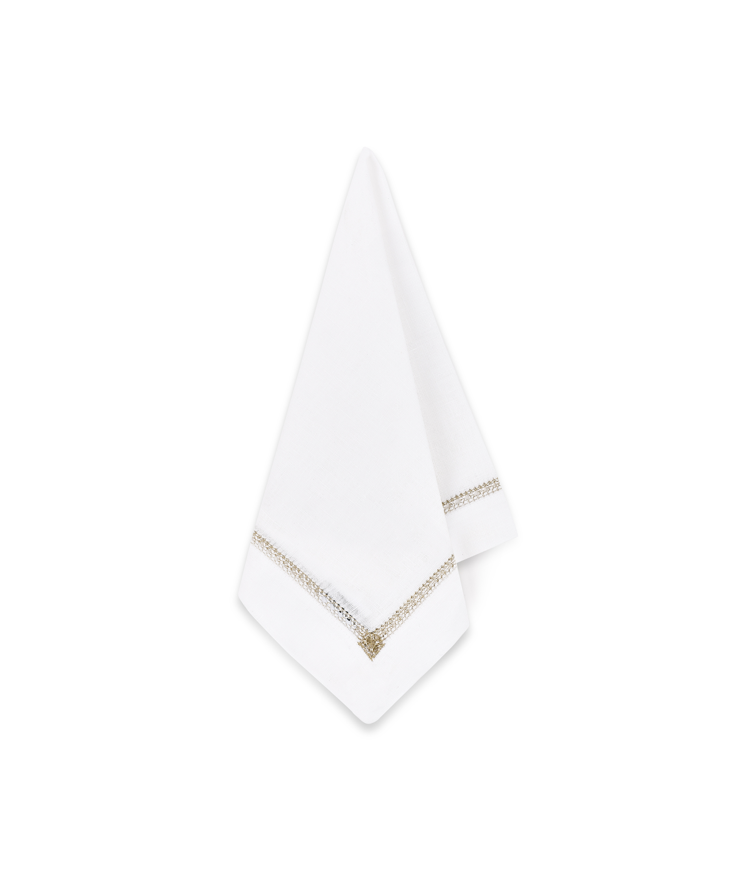 Rebecca Udall Georgiana Ladderstitch Linen Napkin, Nougat, Draped