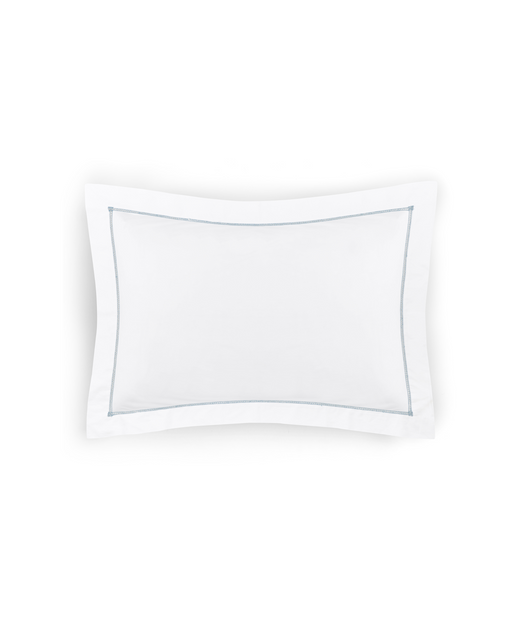 Georgiana Ladderstitch Pillowcase, Dusky Blue, Cut Out