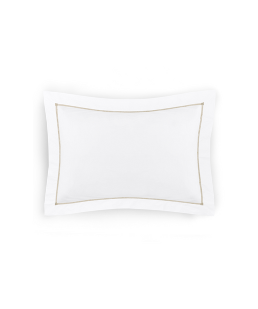 Georgiana Ladderstitch Pillowcase, Nougat, Cut Out