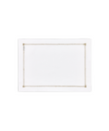 Rebecca Udall Georgiana Ladderstitch Linen Placemat, Nougat, Cut Out, White Background