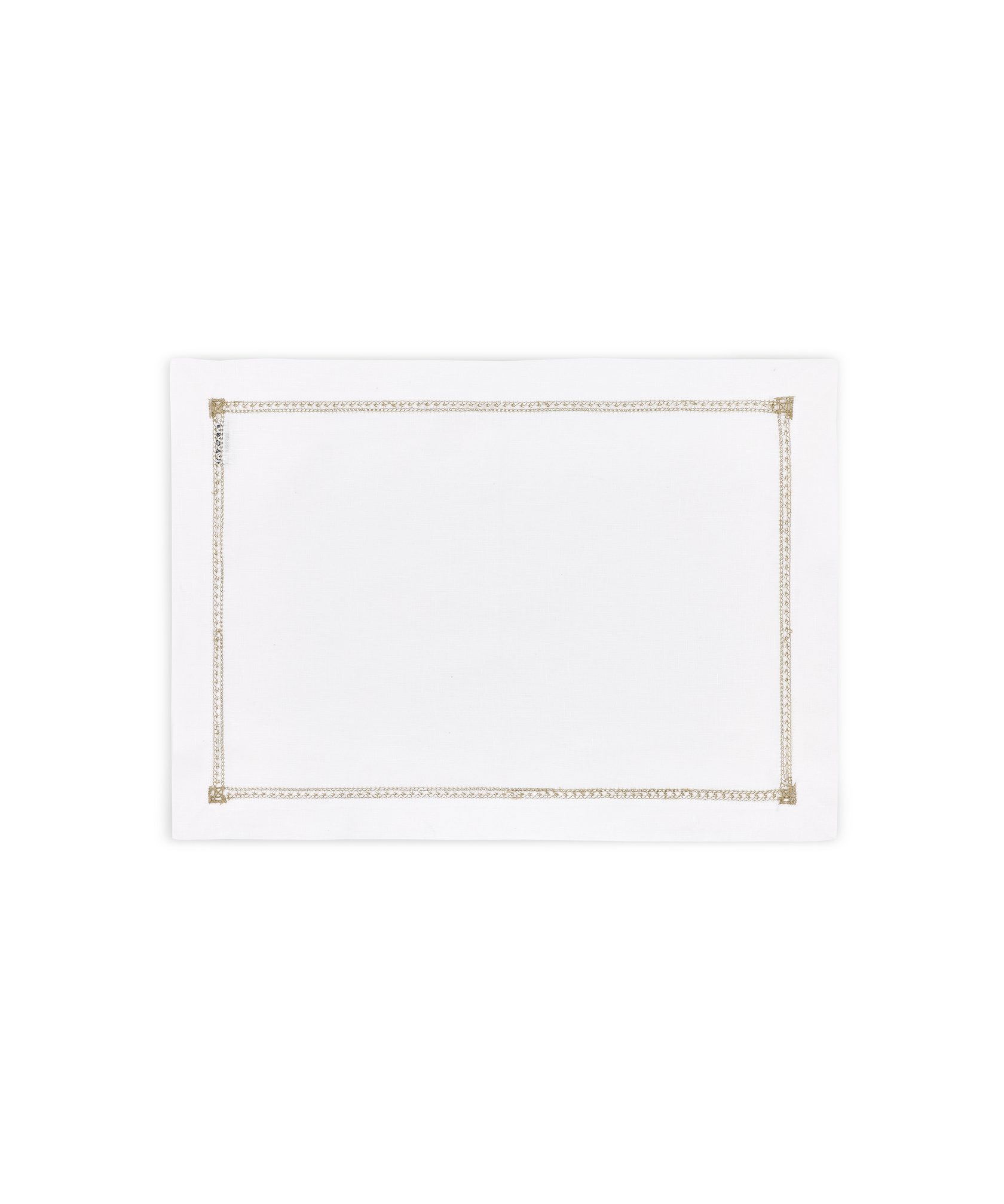 Rebecca Udall Georgiana Ladderstitch Linen Placemat, Nougat, Cut Out, White Background