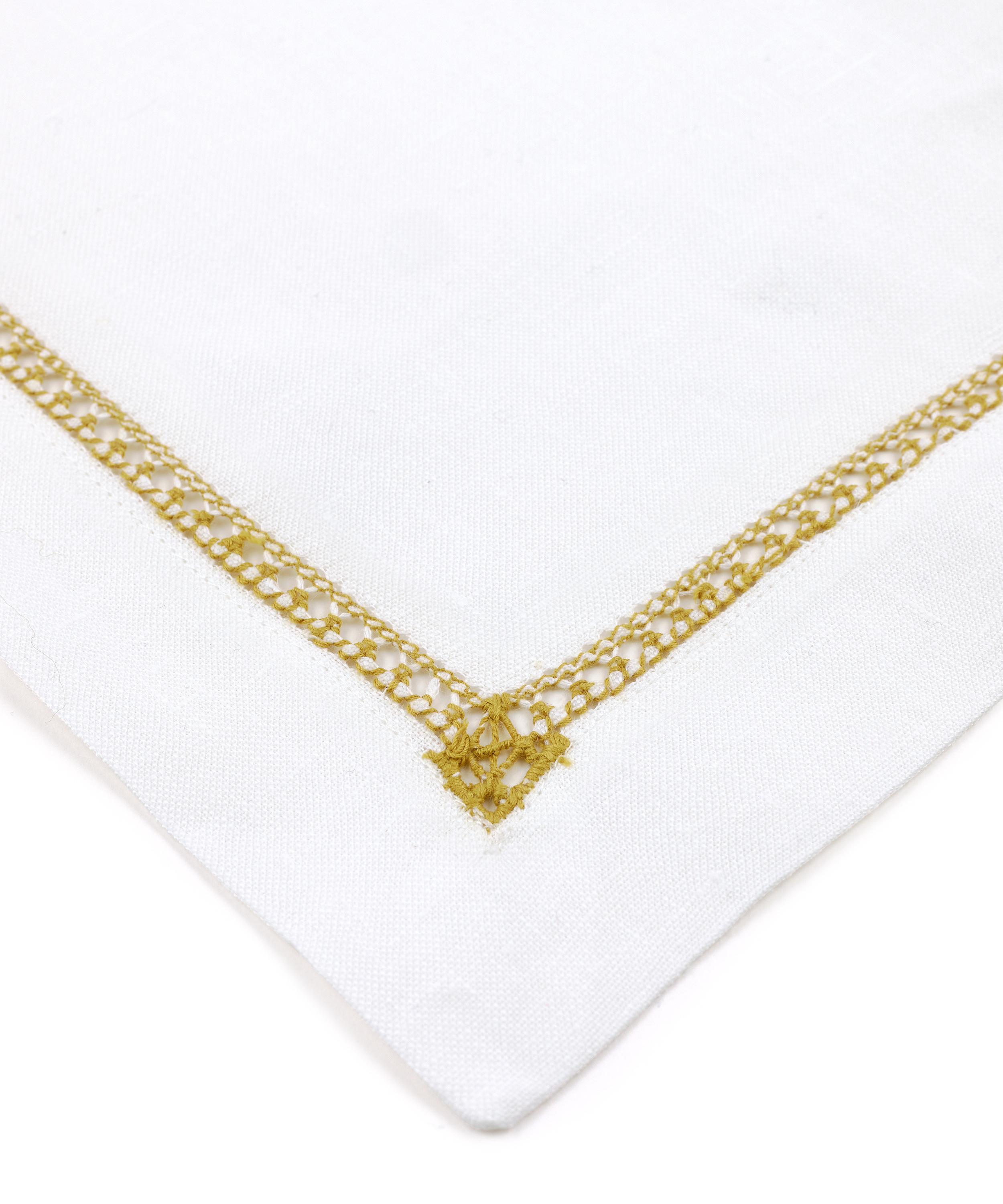 Rebecca Udall Georgiana Ladderstitch Linen Placemat, Straw, Detail
