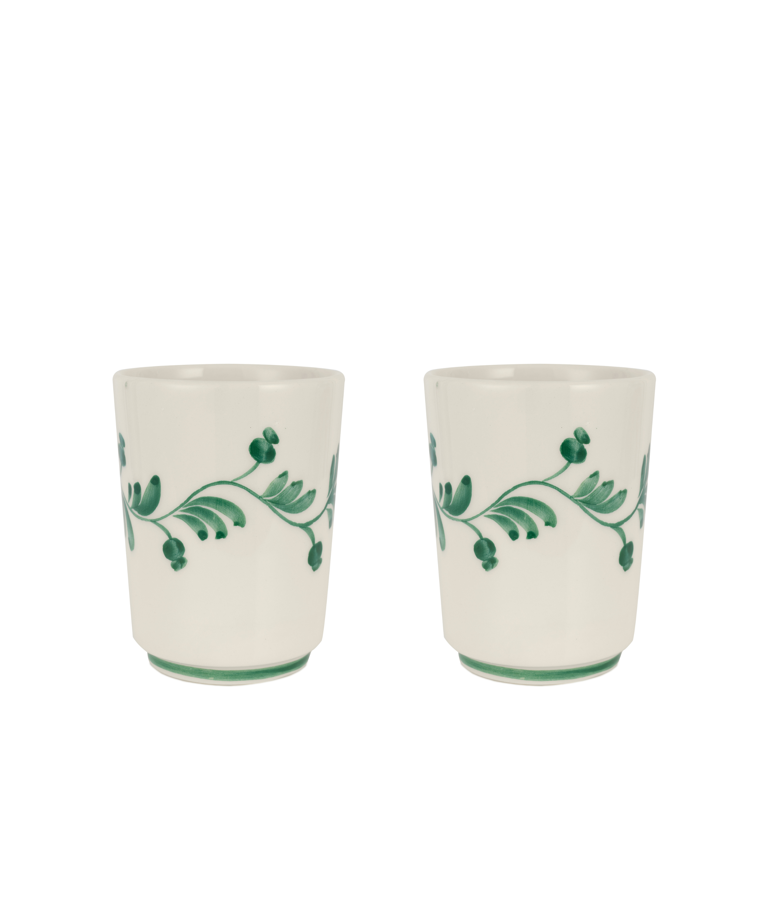 Rebecca Udall Iris Pair of Tumblers, Dark Green, Cut Out