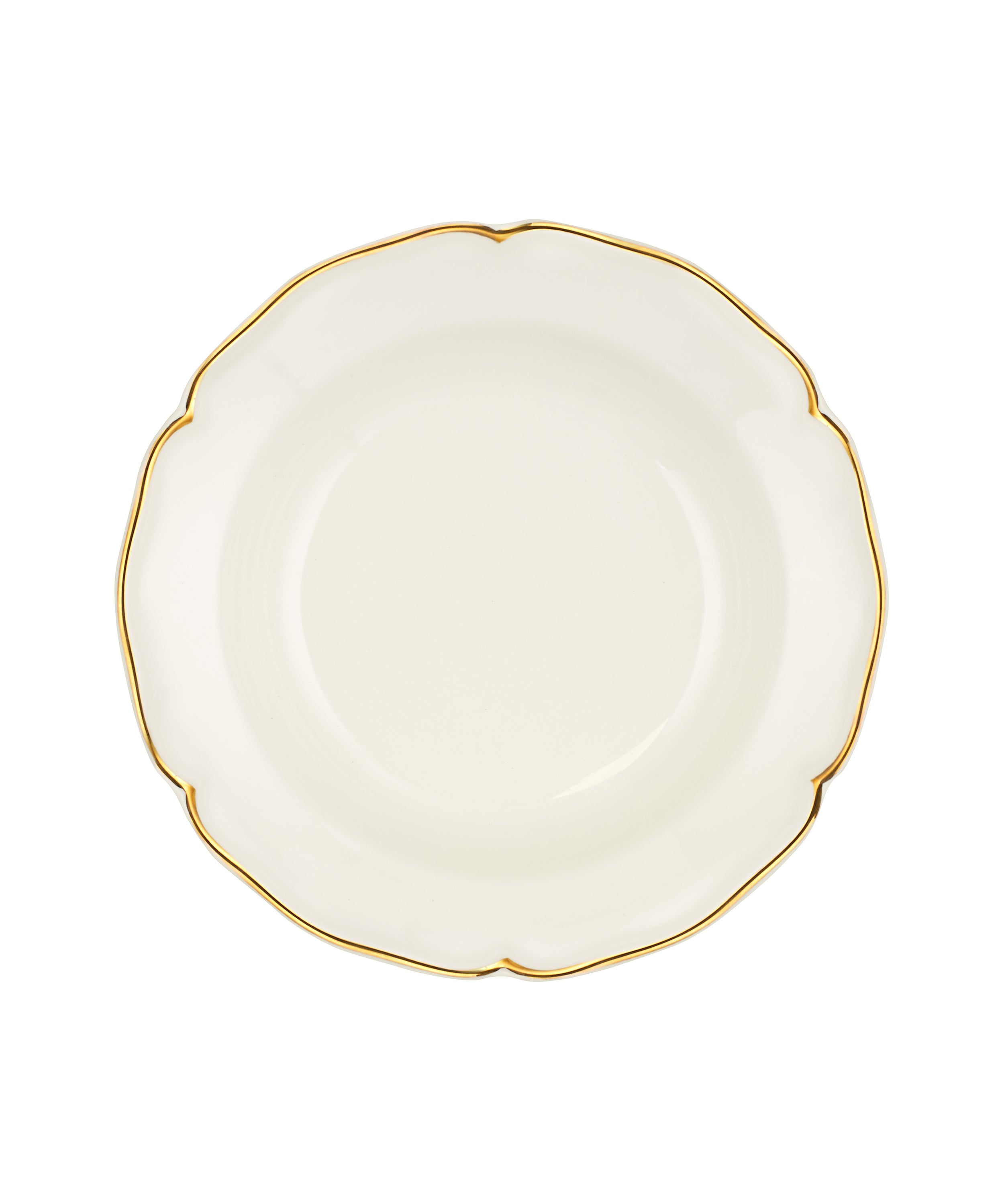 Rebecca Udall Madeleine Pasta Bowl, Gold Filet Top View