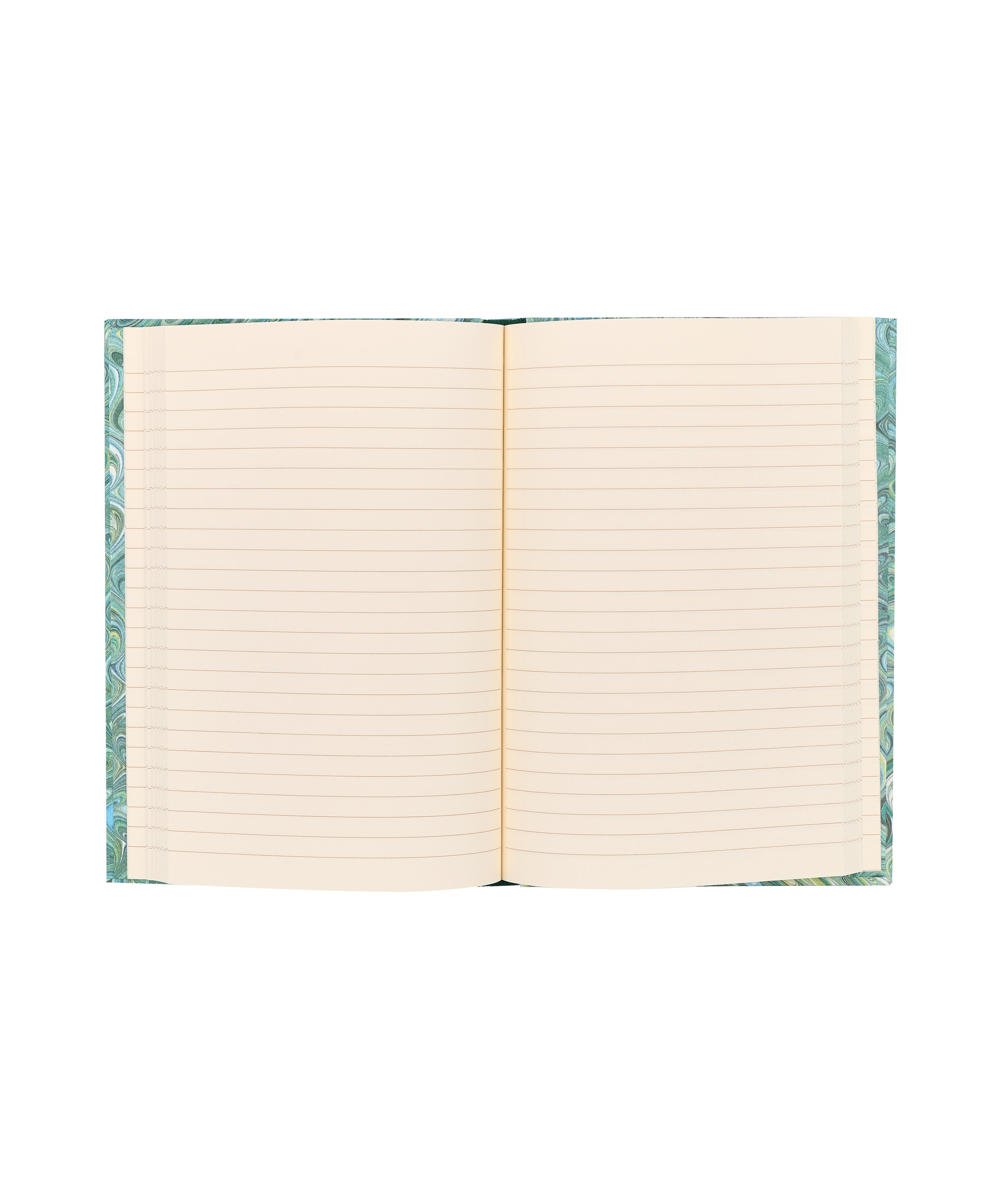 Marbled Notebook, Blue/Green, Lined Paper