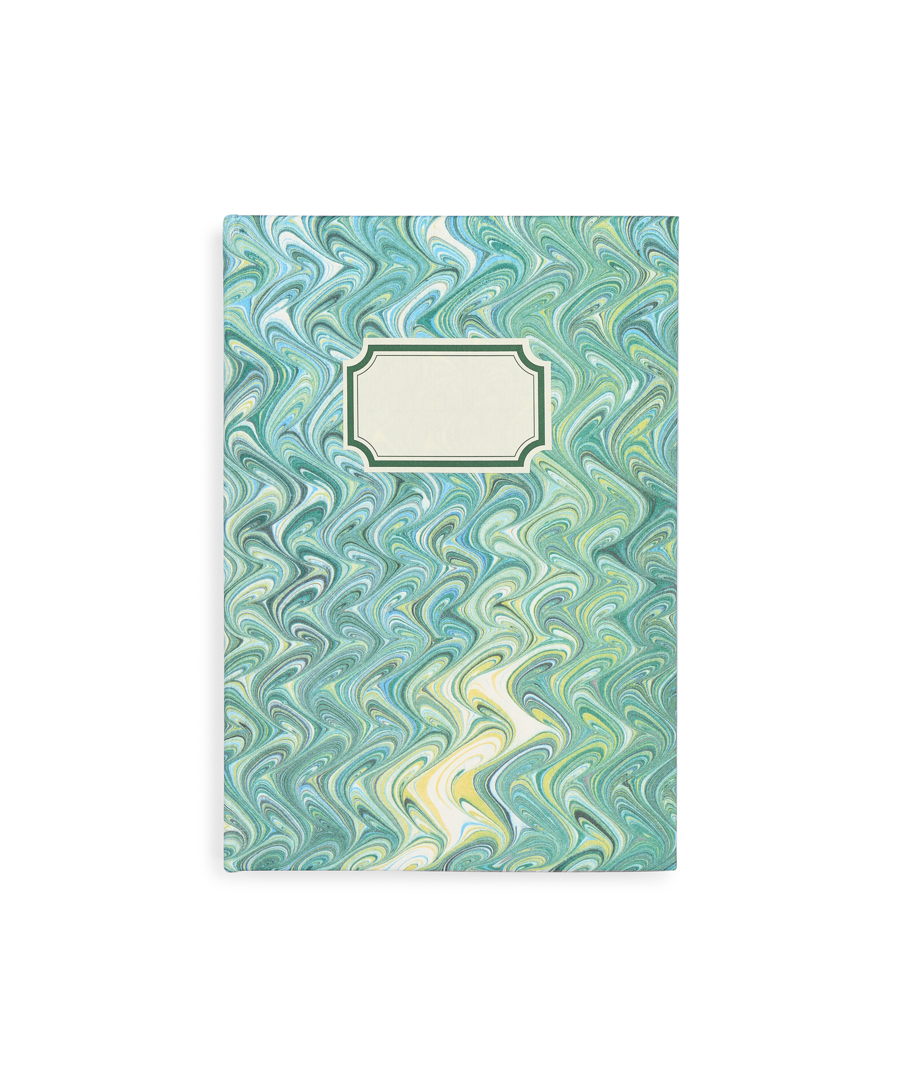 Marbled Notebook, Blue/Green, Cut Out