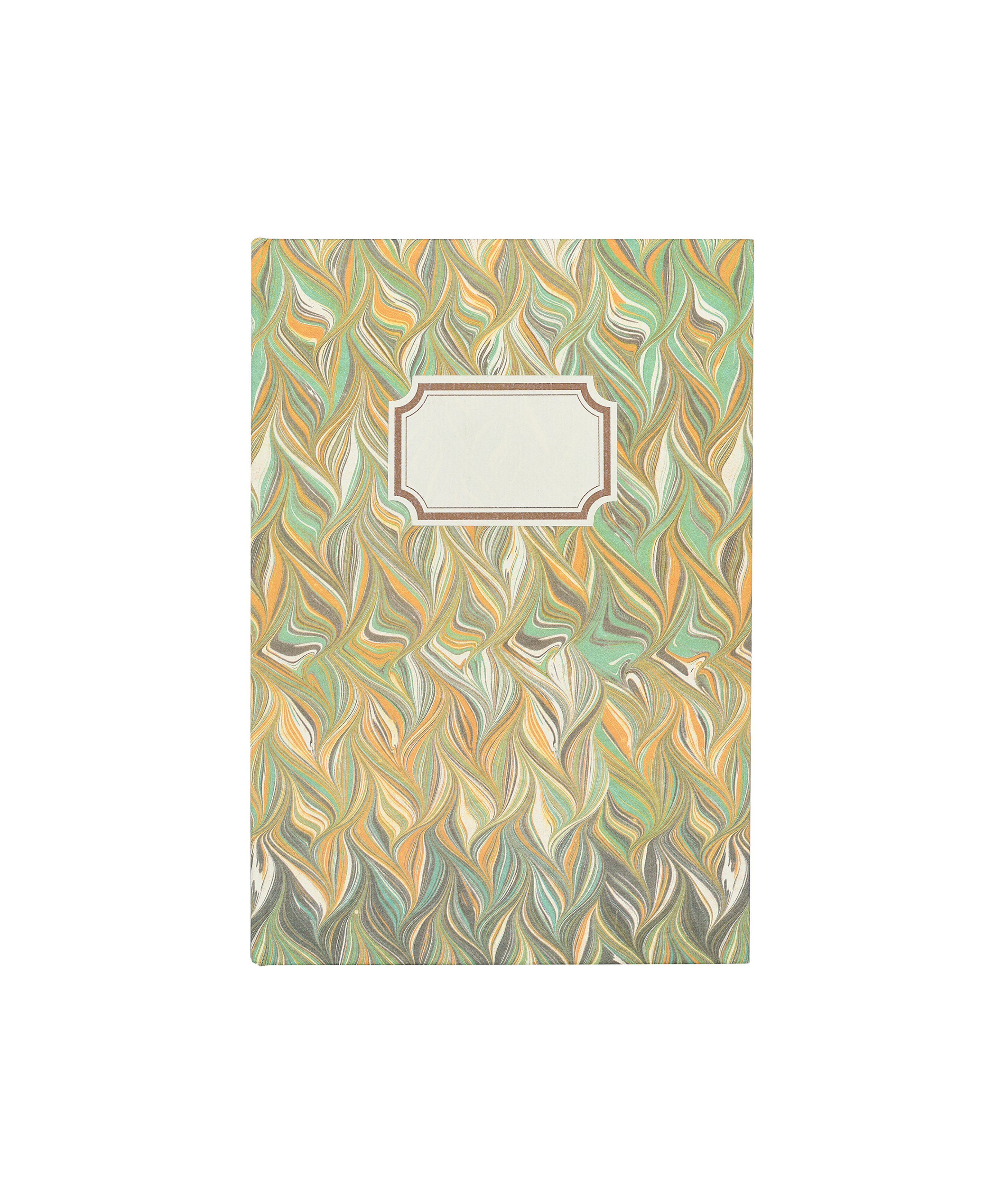 Marbled Notebook, Green/Yellow