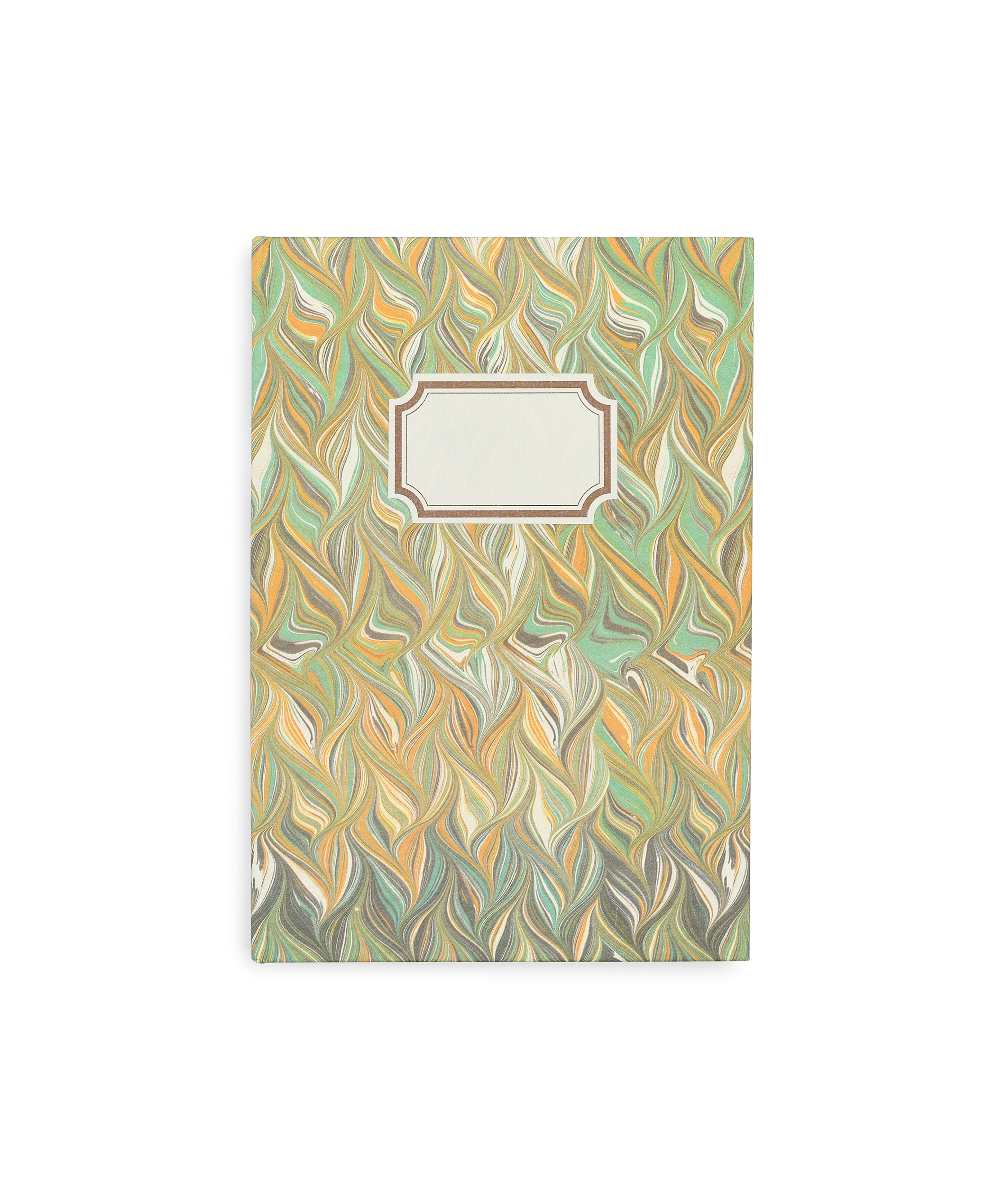 Marbled Notebook, Green/Yellow, Cut Out