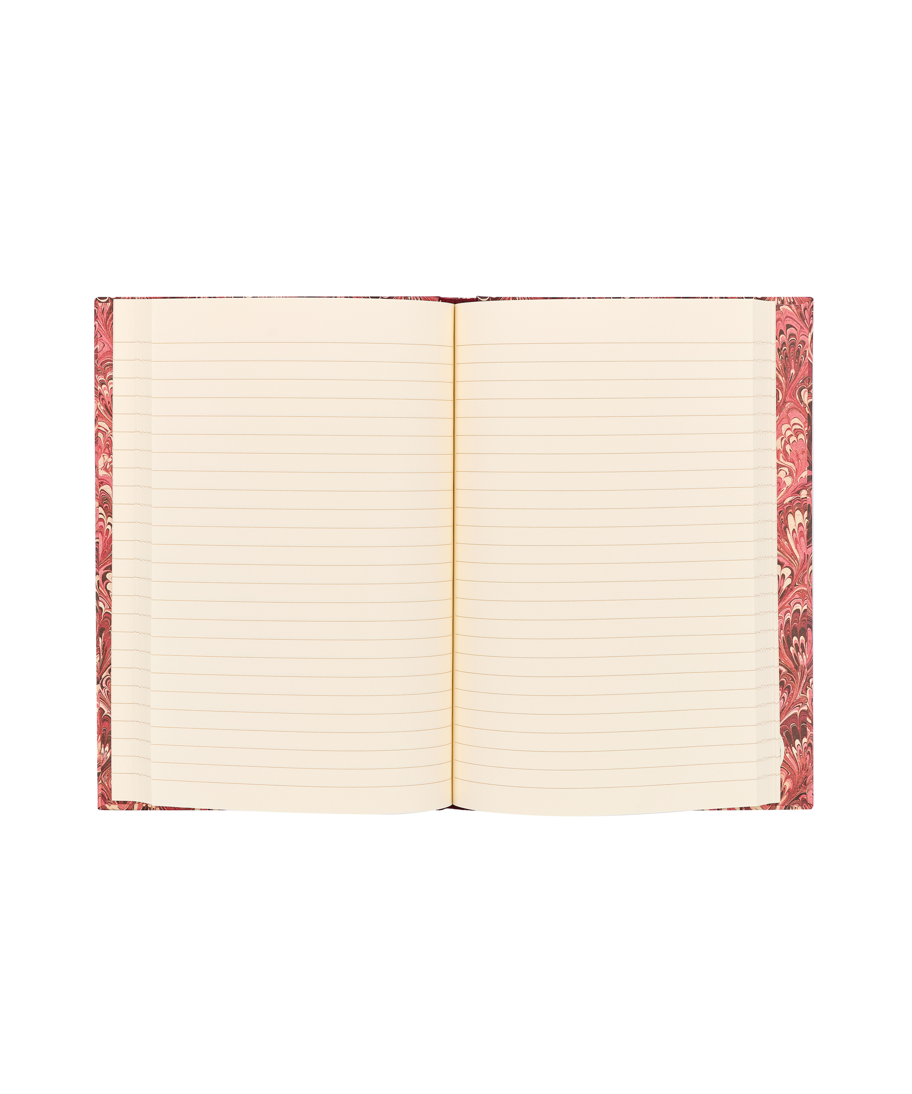 Marbled Notebook, Red/Pink, Lined Paper