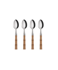 Rebecca Udall Set of 4 Natural Wood Teaspoons, Wood Handle