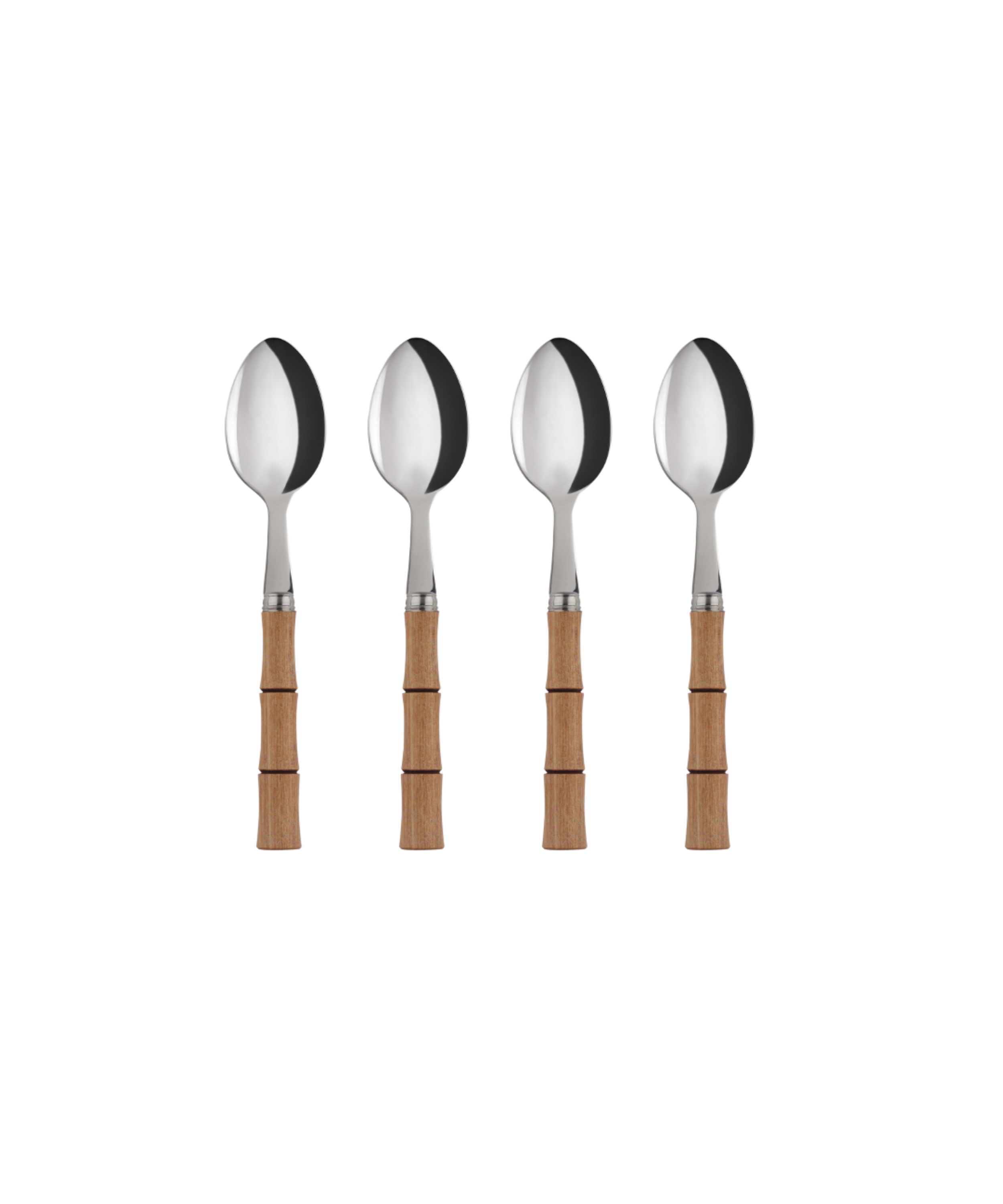 Rebecca Udall Set of 4 Natural Wood Teaspoons, Wood Handle