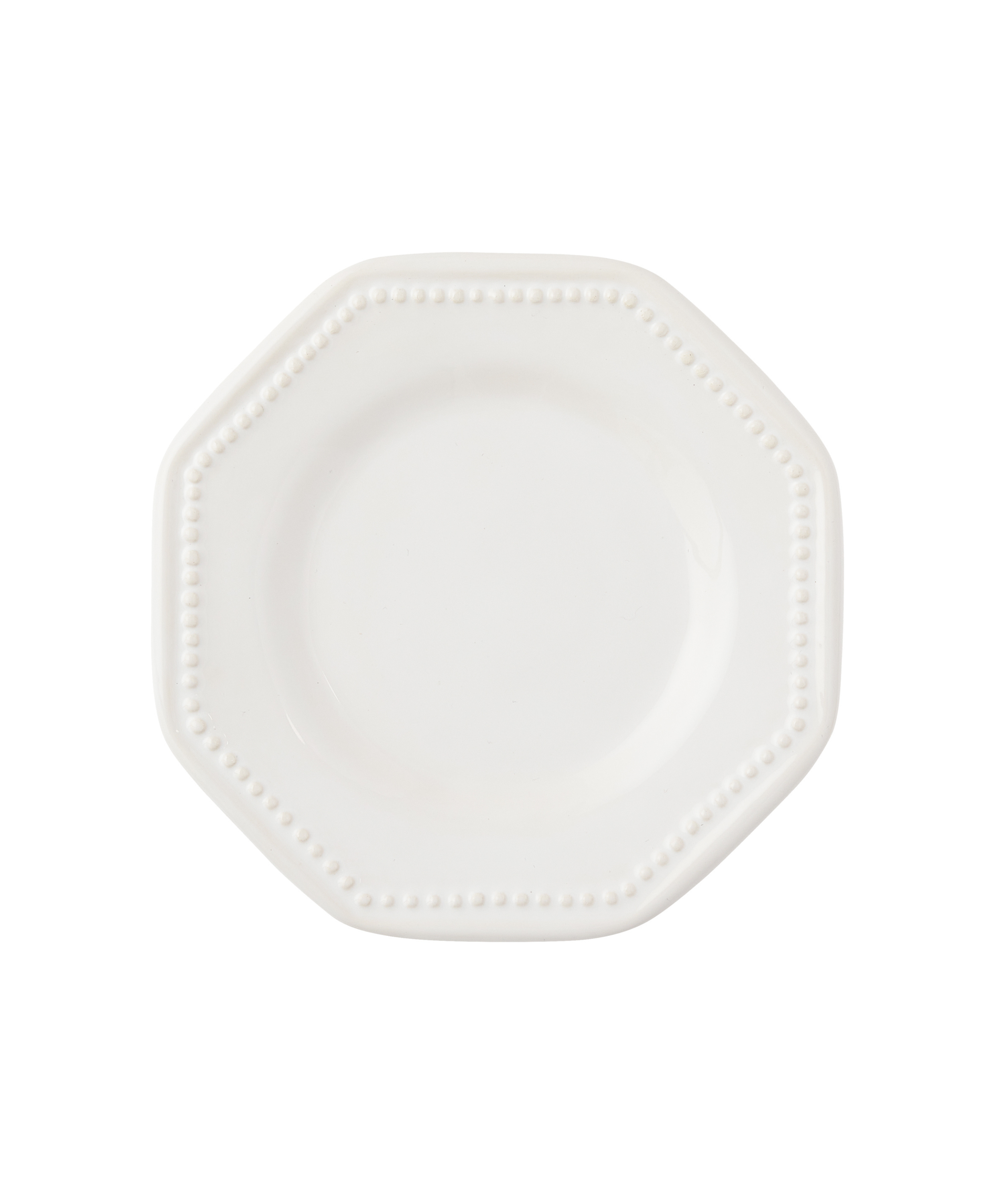 Rebecca Udall, Bourg Joly octagon ceramic trinket dish plate in white