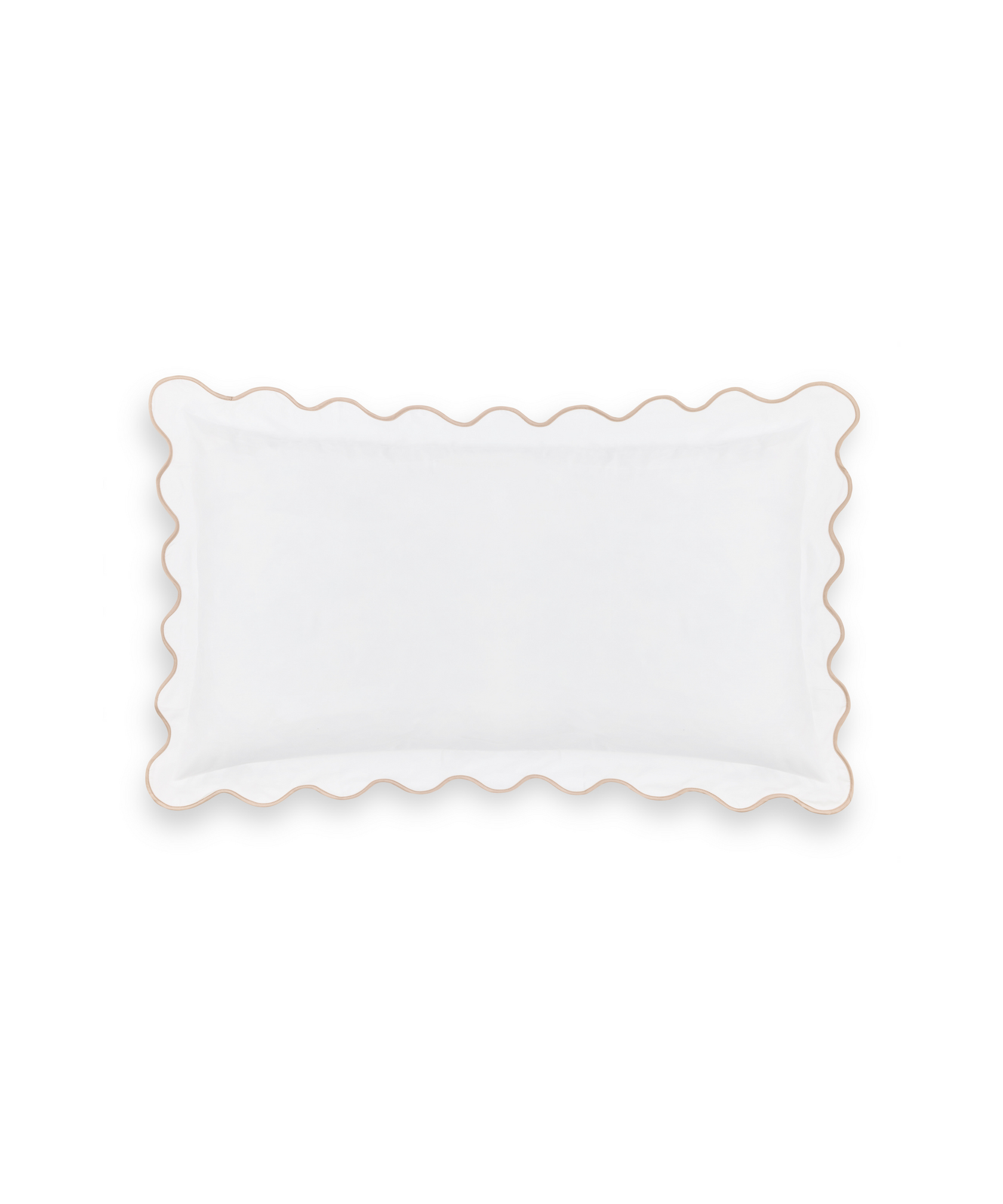 Pair of Alexandra Wavy Scalloped Pilllowcases, Plaster Pink