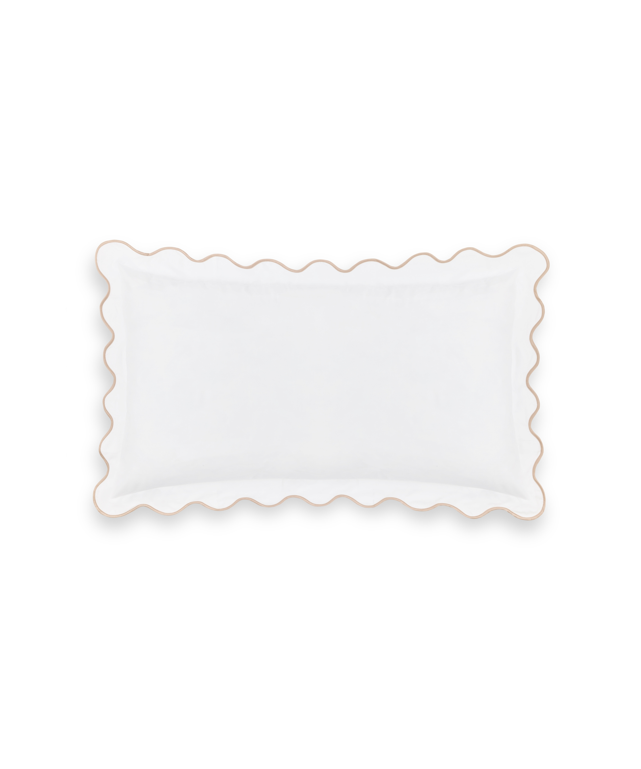 Pair of Alexandra Wavy Scalloped Pilllowcases, Plaster Pink