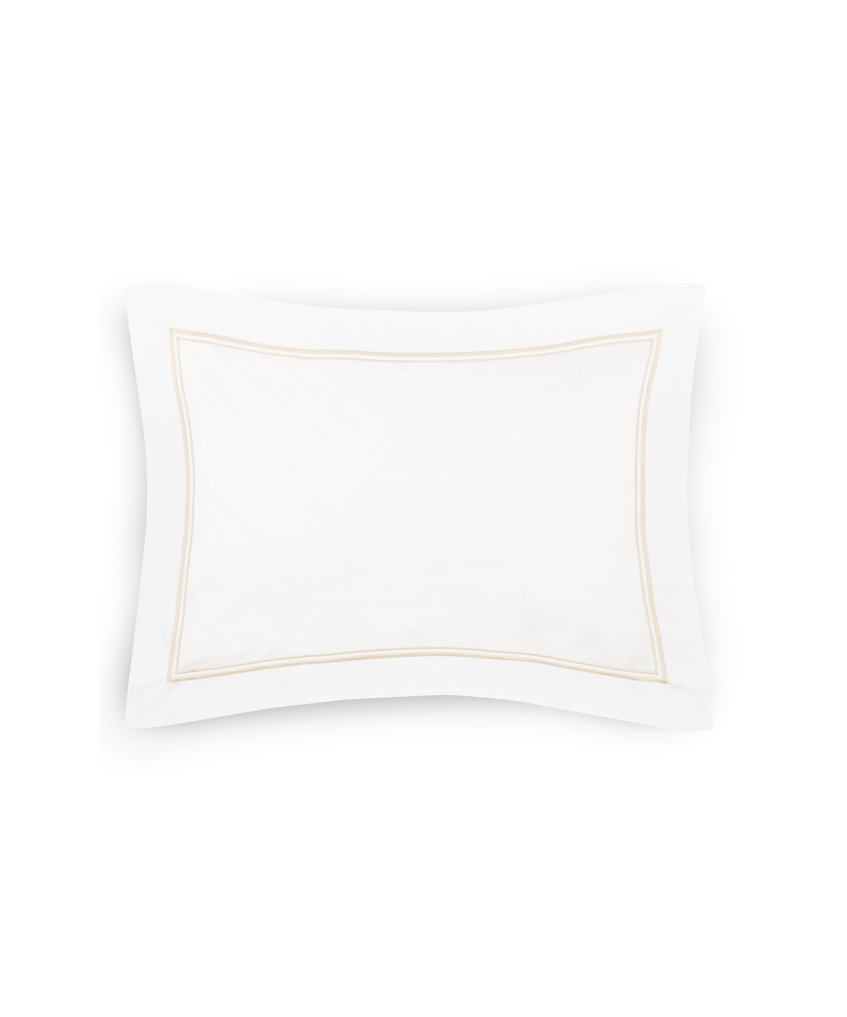 Pair of Evora Double Row Corded Pillowcases, Buttermilk, Cut Out