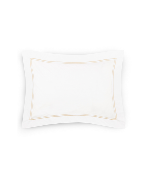 Pair of Evora Double Row Corded Pillowcases, Buttermilk, Cut Out