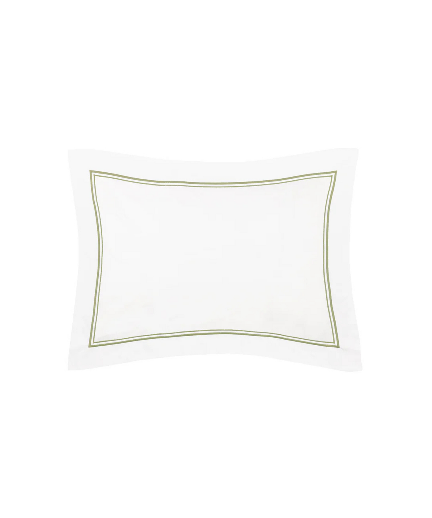 Pair of Evora Double Row Corded Pillowcases, Sage, Cut Out