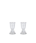 Rebecca Udall Pair of Fluted Candleholders, Silver, Cut Out, White Background