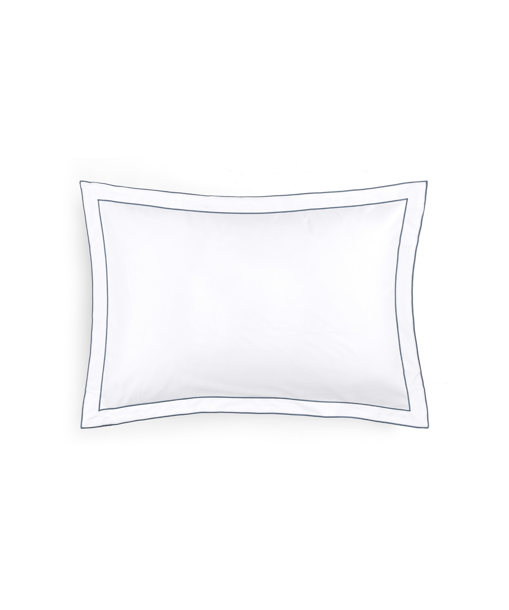 Pair of Frame Pillowcases, Steel Blue, Cut Out