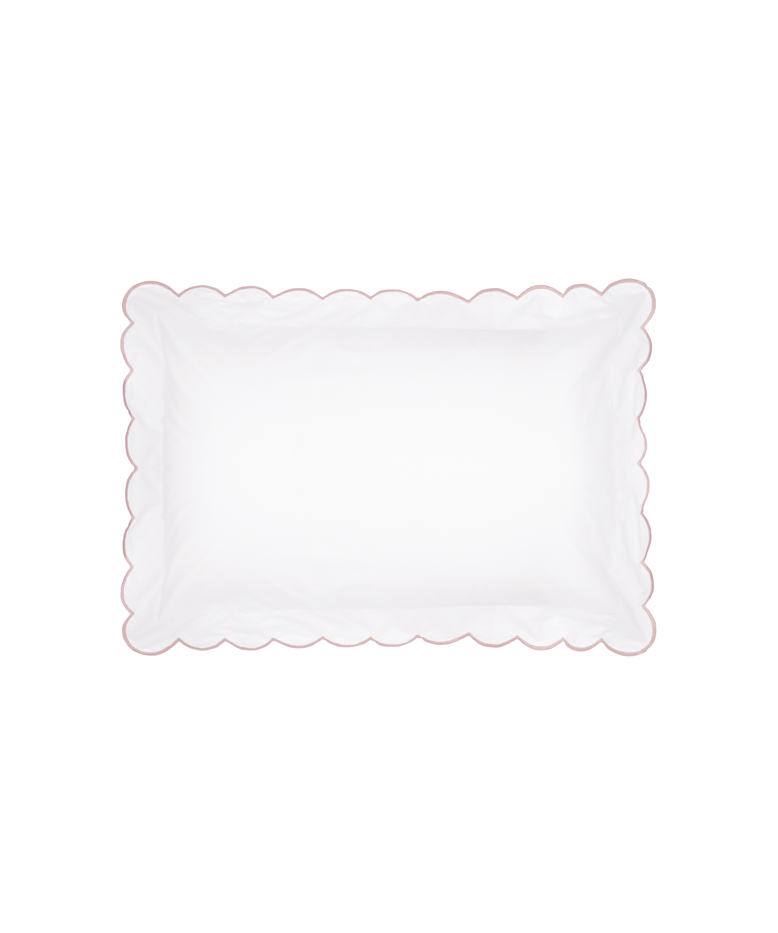 Pair of Annabelle Scalloped Pillowcases, Dusty Pink