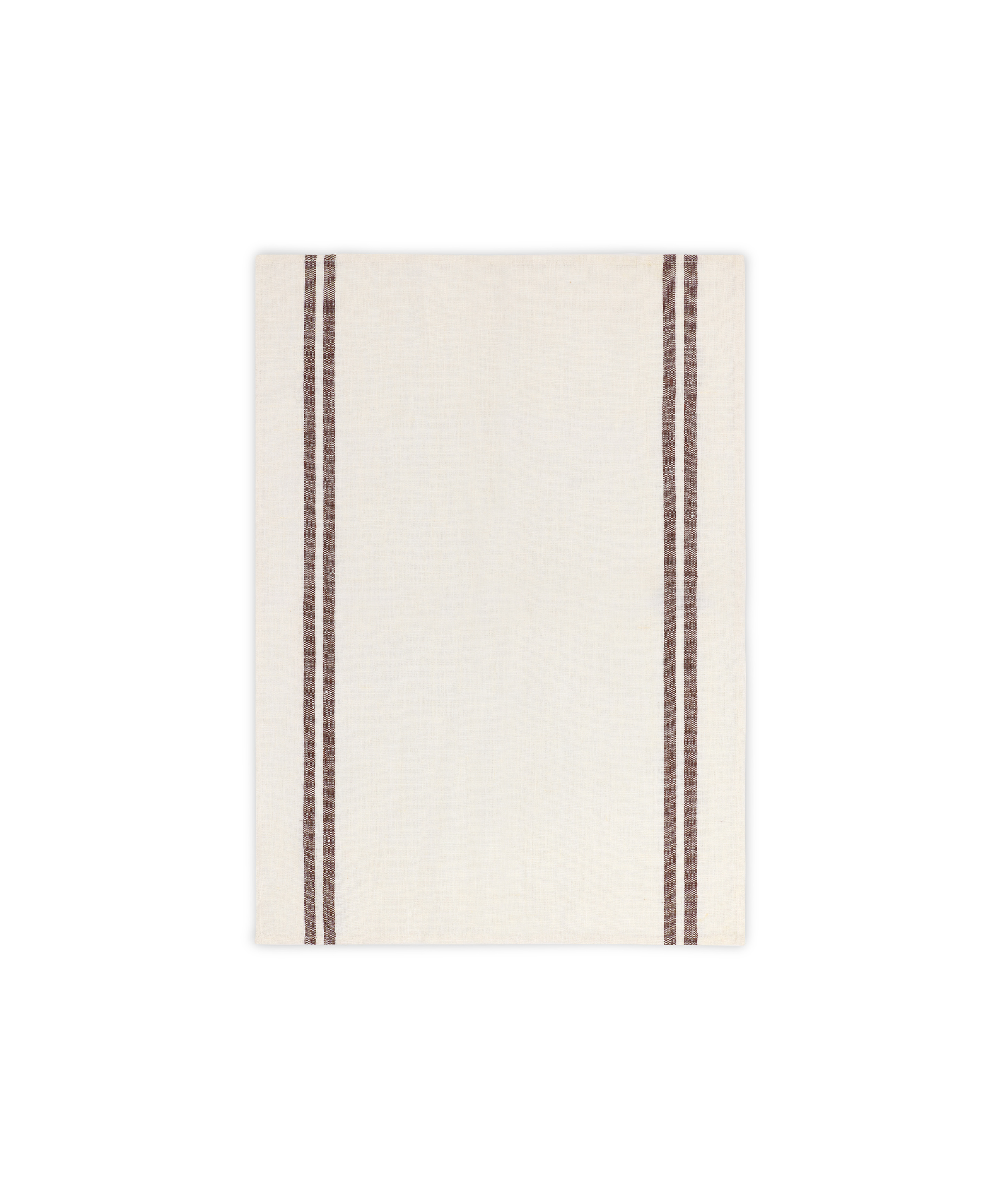 Rebecca Udall Pair of Striped Linen Tea Towels, Chocolate, Cut Out hover