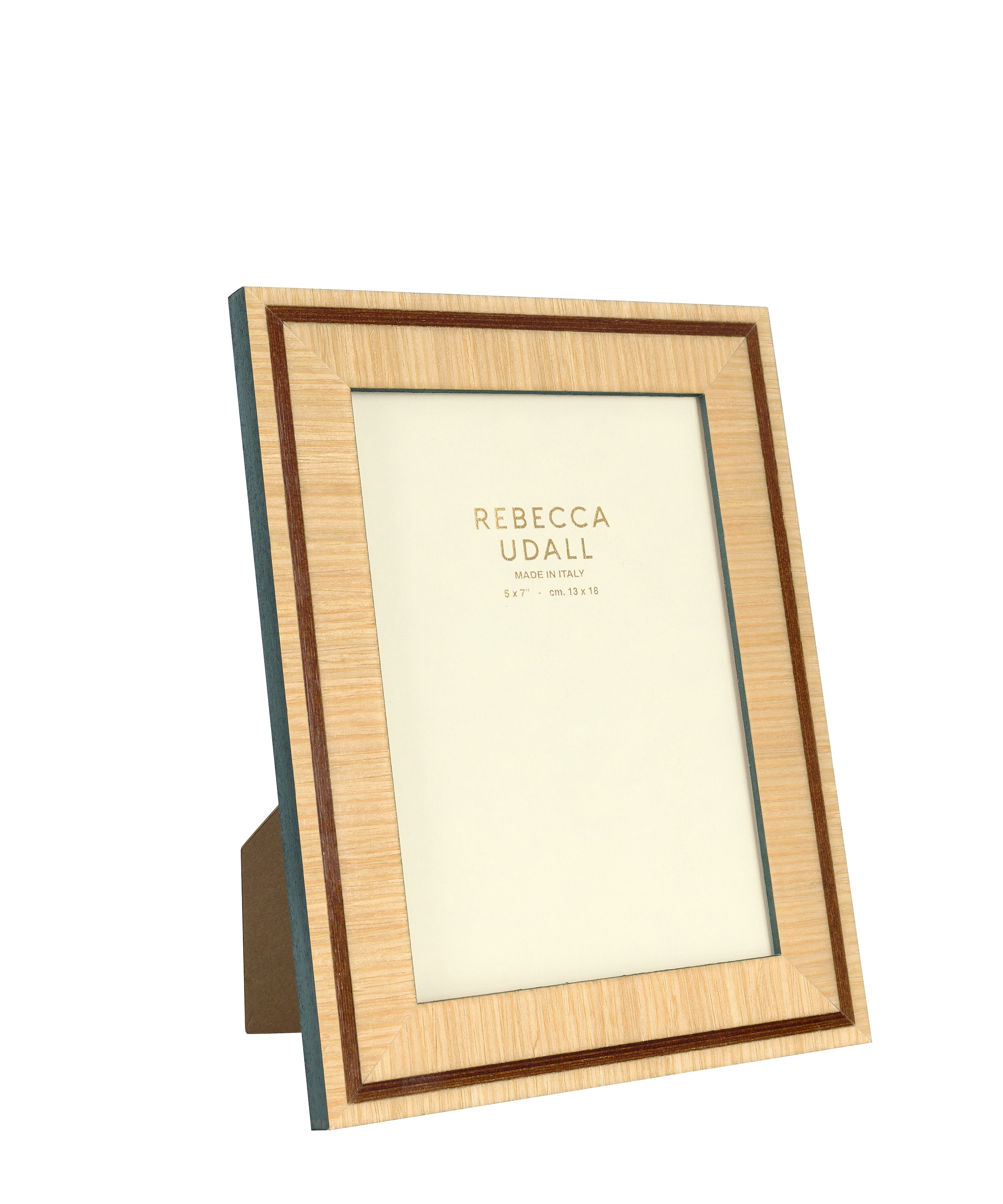 Rebecca Udall, Penelope wooden photo frame, in brown with edge trim 5 X 7