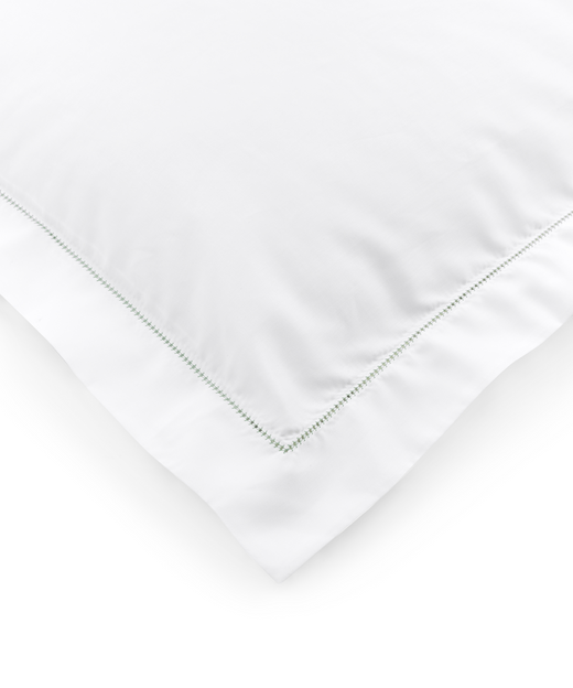 Porto Hemstitch Bed Linen, Frost Green