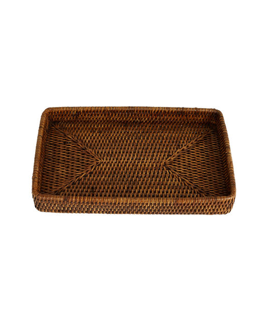 Rebecca Udall Rattan Decoration Tray, Brown