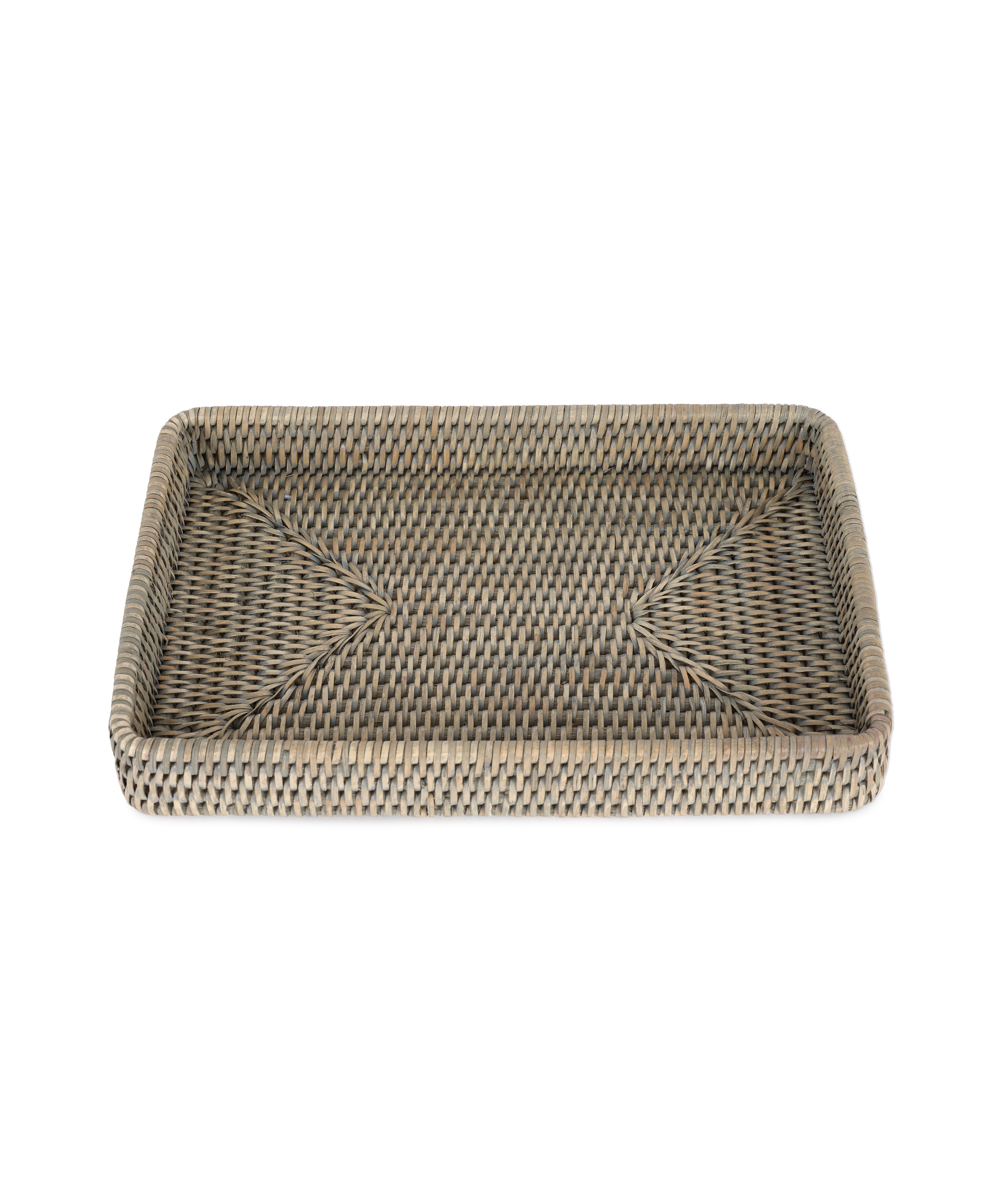 Rebecca Udall Rattan Decoration Tray, Taupe, Cut Out