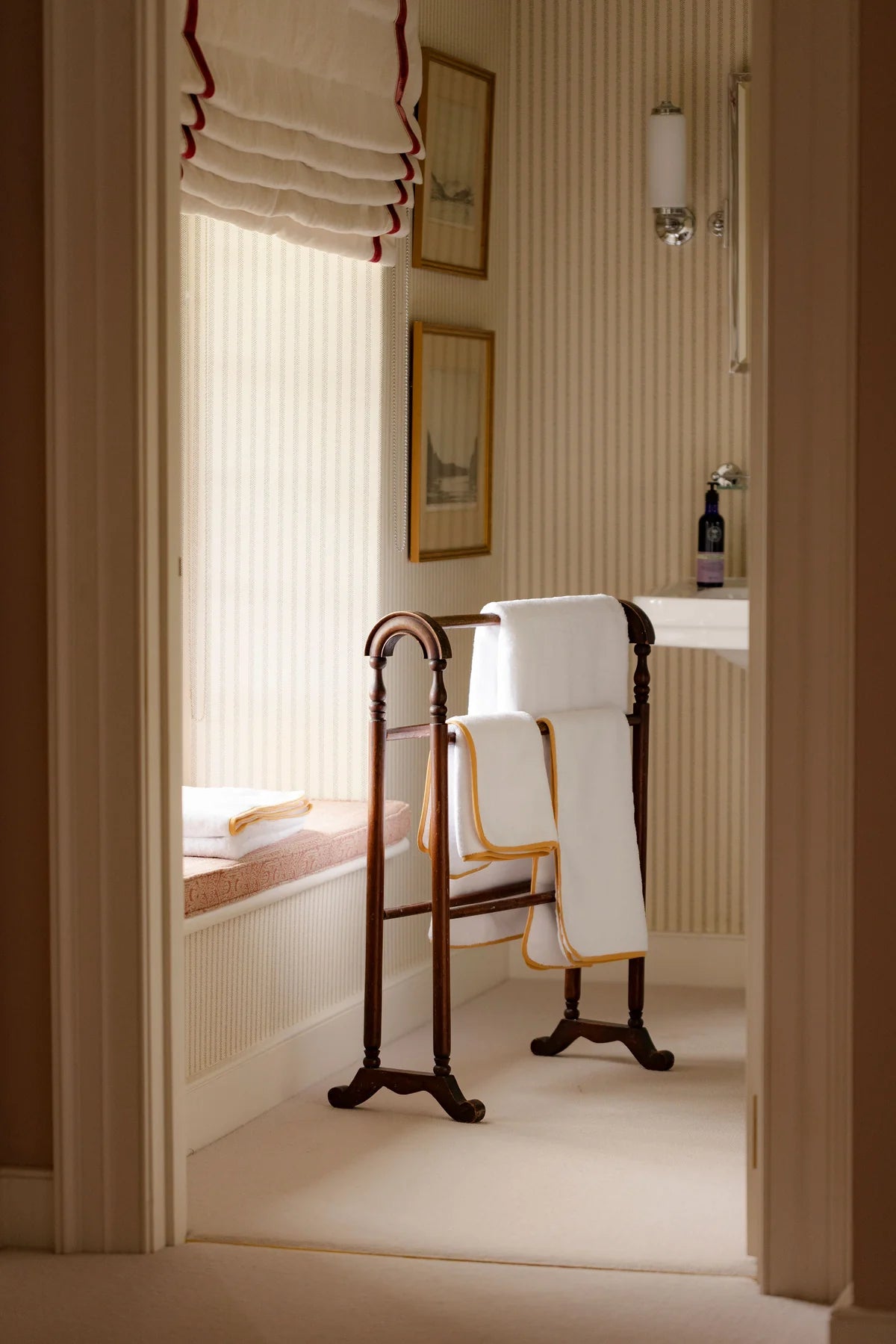 Georgina Towels, Mustard, Bathroom Lifestyle